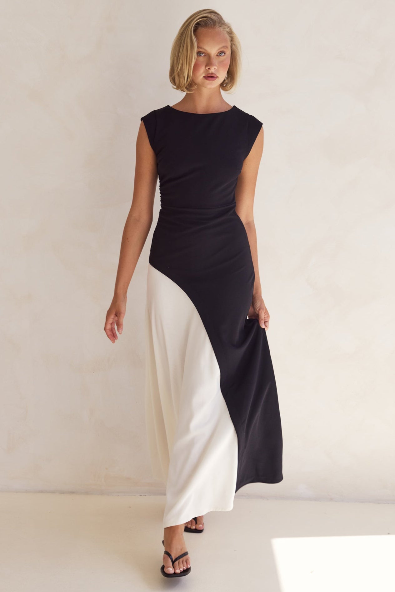 Leighton Maxi Dress for Women - Elegant Black Long Flowy Dress for Summer, Beach, Parties & Casual Wear