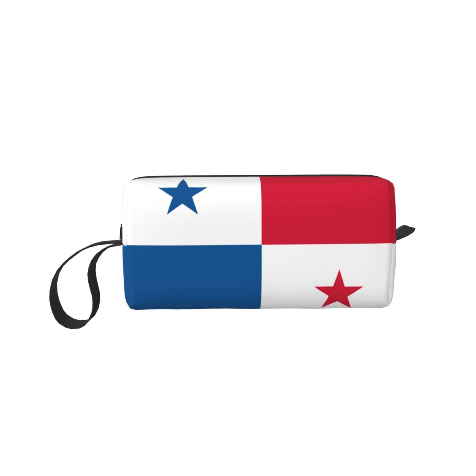 ZGXJJPP Small Makeup Bag for Women - Waterproof Cosmetic Pouch Travel Organizer Case with Panama Flag Design | Perfect for Travel, Gym & Daily Essentials Storage