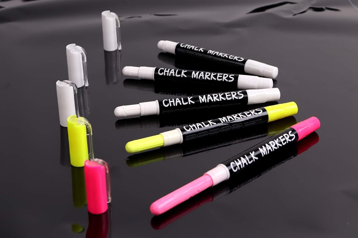 Dustless Chalk with Microfiber Eraser - Washable & Reusable Non-Toxic Chalk for Kids, Teachers & Artists - Perfect for Classroom, Home & Outdoor Use