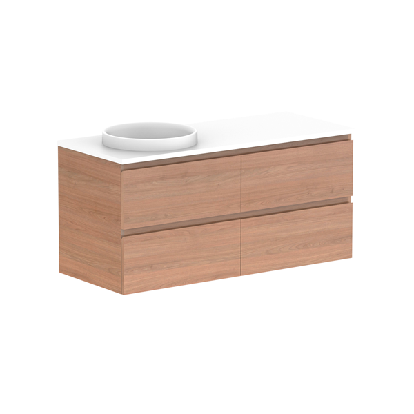 ADP Glacier Pro All Drawer Twin Vanity with Caesarstone Countertop - Modern Bathroom Vanity Set with Soft Close Drawers for Master Bath & Guest Bath Remodel