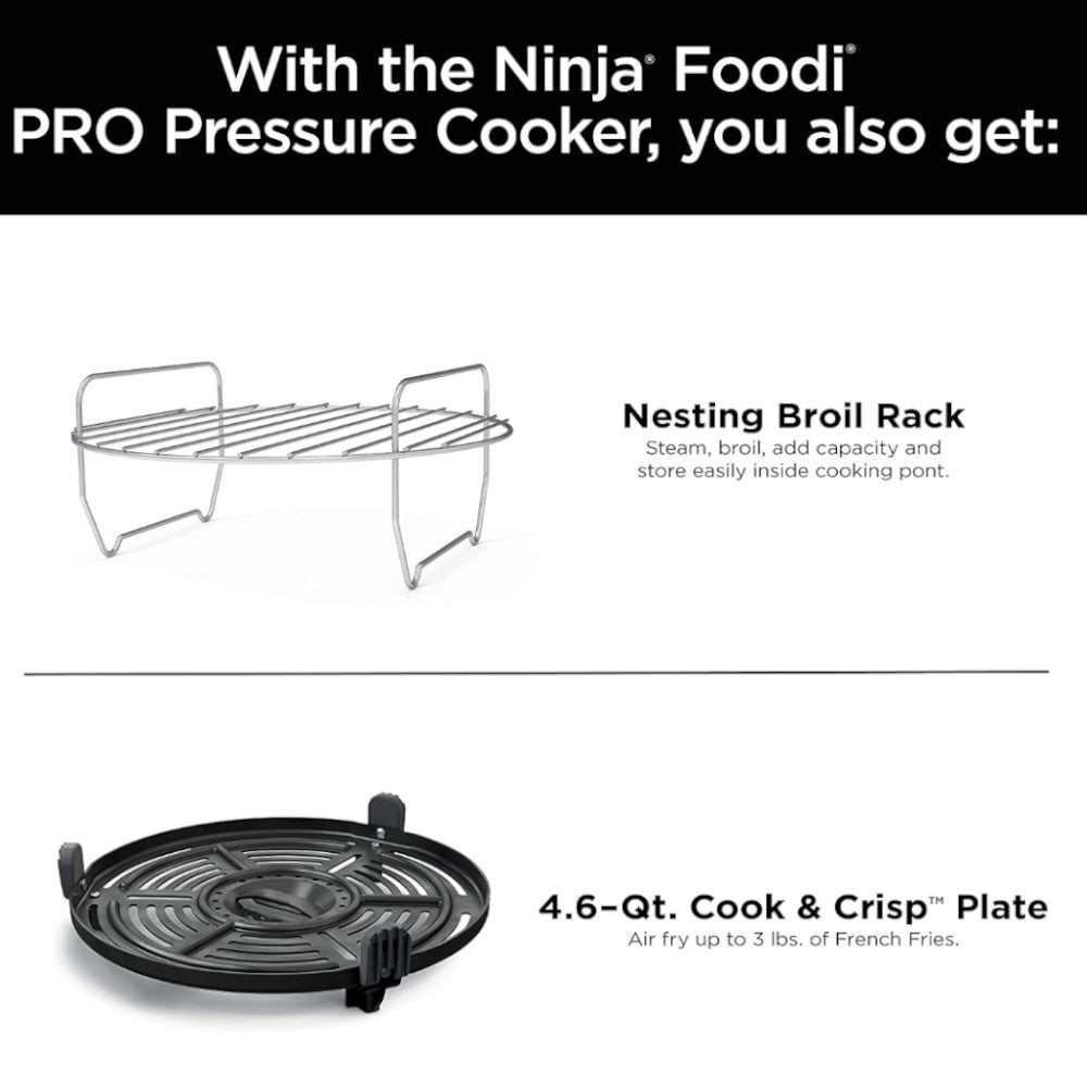 NINJA Foodi 11-in-1 Pro 6.5 qt. Pressure Cooker & Air Fryer Combo | Certified Refurbished with Home Essentials Warranty (FD302) | Perfect for Quick Meals, Healthy Cooking & Family Dinners