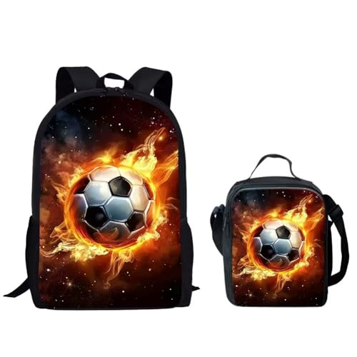 Orange Fire Soccer Ball
