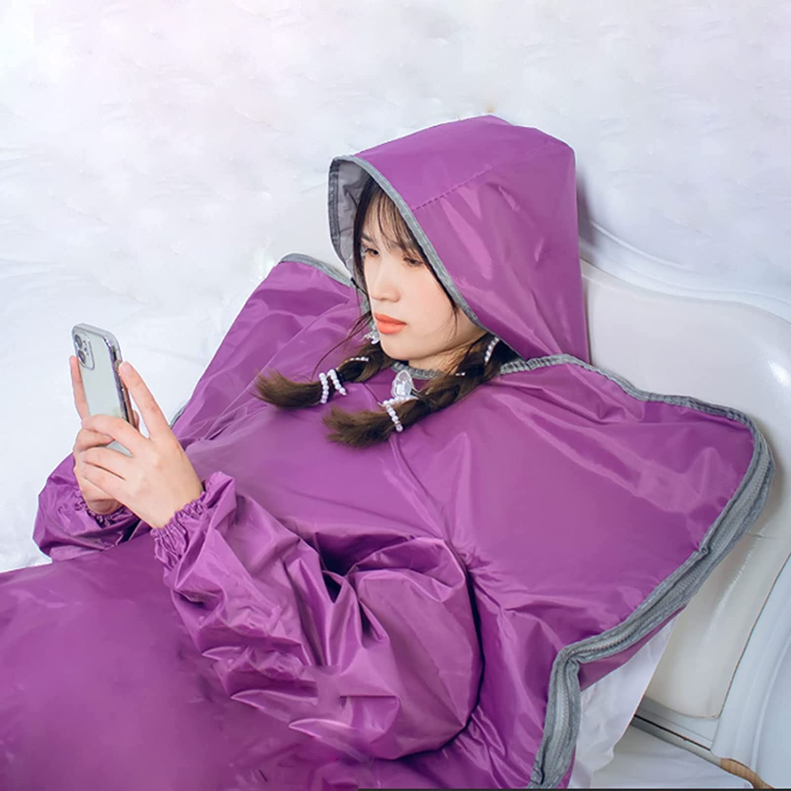 Far Infrared Sauna Blanket for Home Spa - Waterproof, Remote Control Heating Pad for Detox & Fat Burning, Body Shaper Purple (180x80cm) - Perfect for Relaxation, Weight Loss & Pain Relief