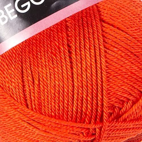 Premium 100% Cotton Yarn for Knitting, Crochet & Amigurumi - Soft Baby Yarn in Pastel & Shiny Colors (1.76oz/50g, 185yds/169m) - Perfect for DIY Crafts, Baby Blankets & Handmade Gifts