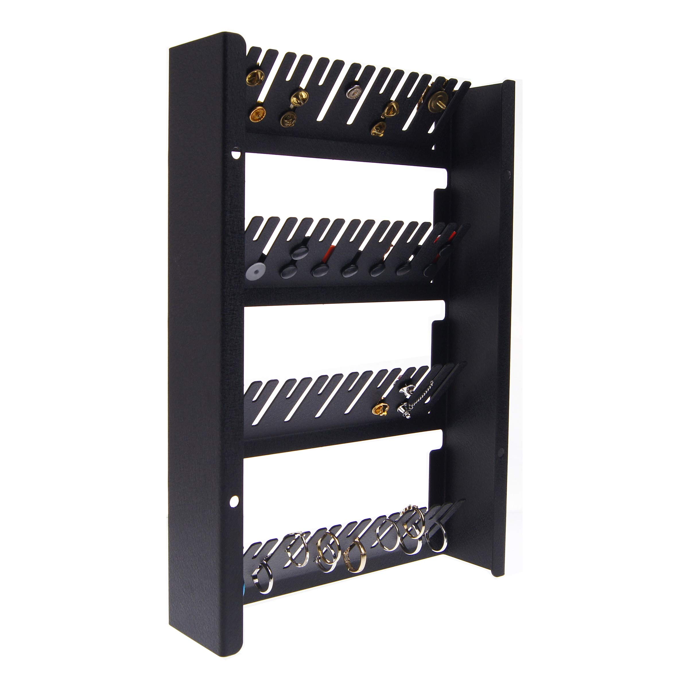 Angelynn's Large Wall Mounted Statement Ring Holder & Cufflink Organizer - Jaymes Black Jewelry Display for Closet Organization | Perfect for Bedroom, Bathroom & Gift Giving