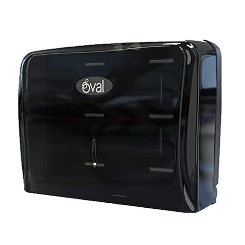 Heavy-Duty Wall Mount Paper Towel Holder Dispenser - 250 Multifold Towels Capacity | Space-Saving Commercial Design for Restaurants, Kitchens, Bathrooms & Industrial Use | Perfect for Food Service, Healthcare & Office Cleaning Stations (Black)
