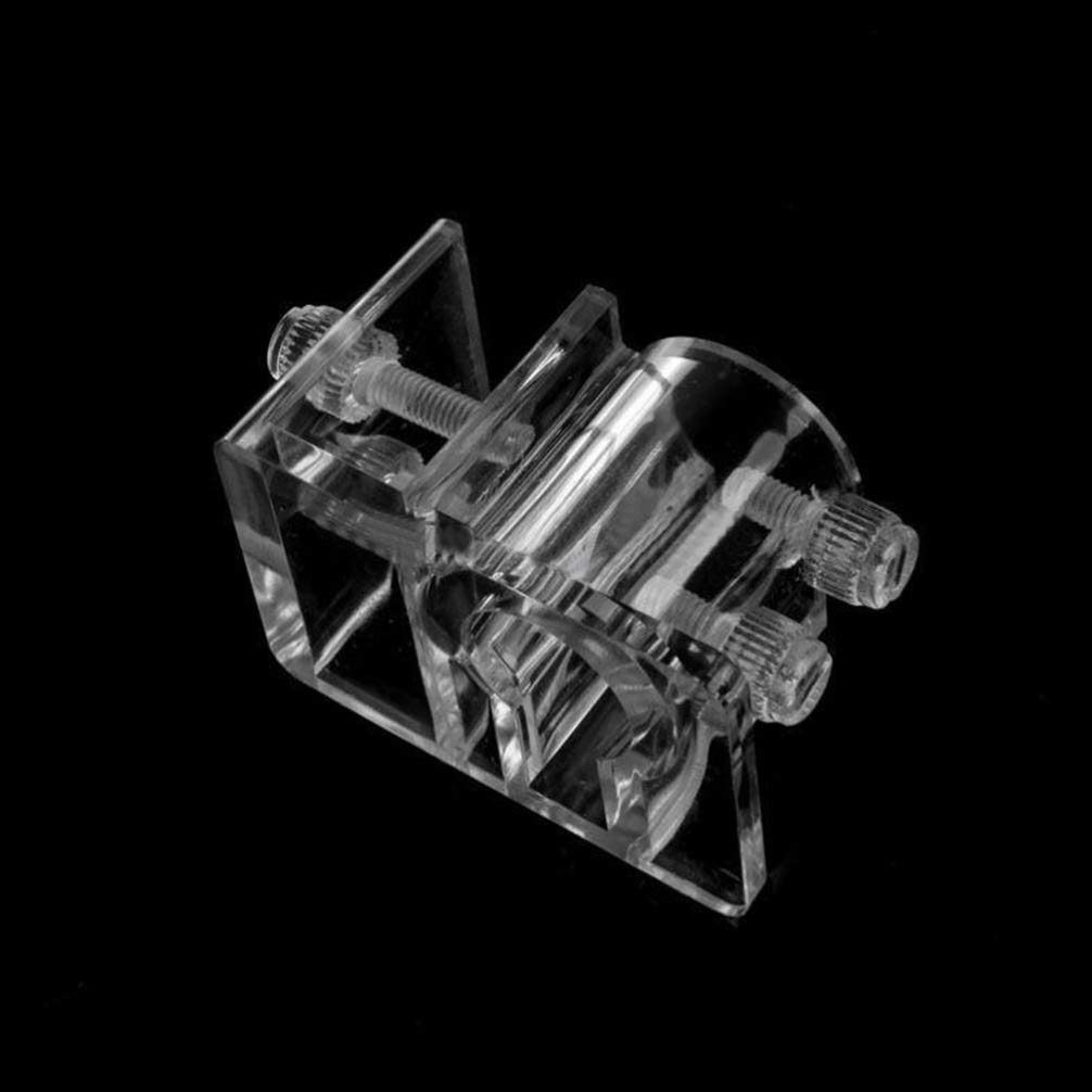 POPETPOP Aquarium Tube Holder - 4 Pack Acrylic Clips for Fish Tank Water Tubes