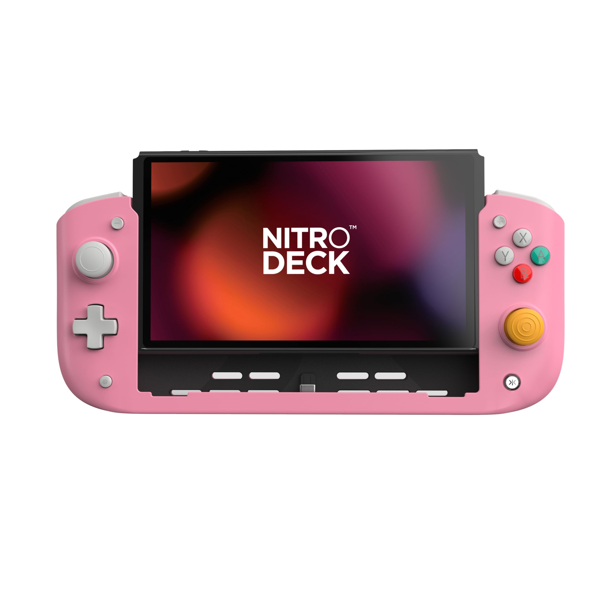 CRKD Nitro Deck - Professional Wireless Controller for Nintendo Switch & OLED | Zero Stick Drift, Ergonomic Grip | Retro Pink (Nostalgia Collection) - Perfect for Gaming on the Go, Travel & Long Play Sessions