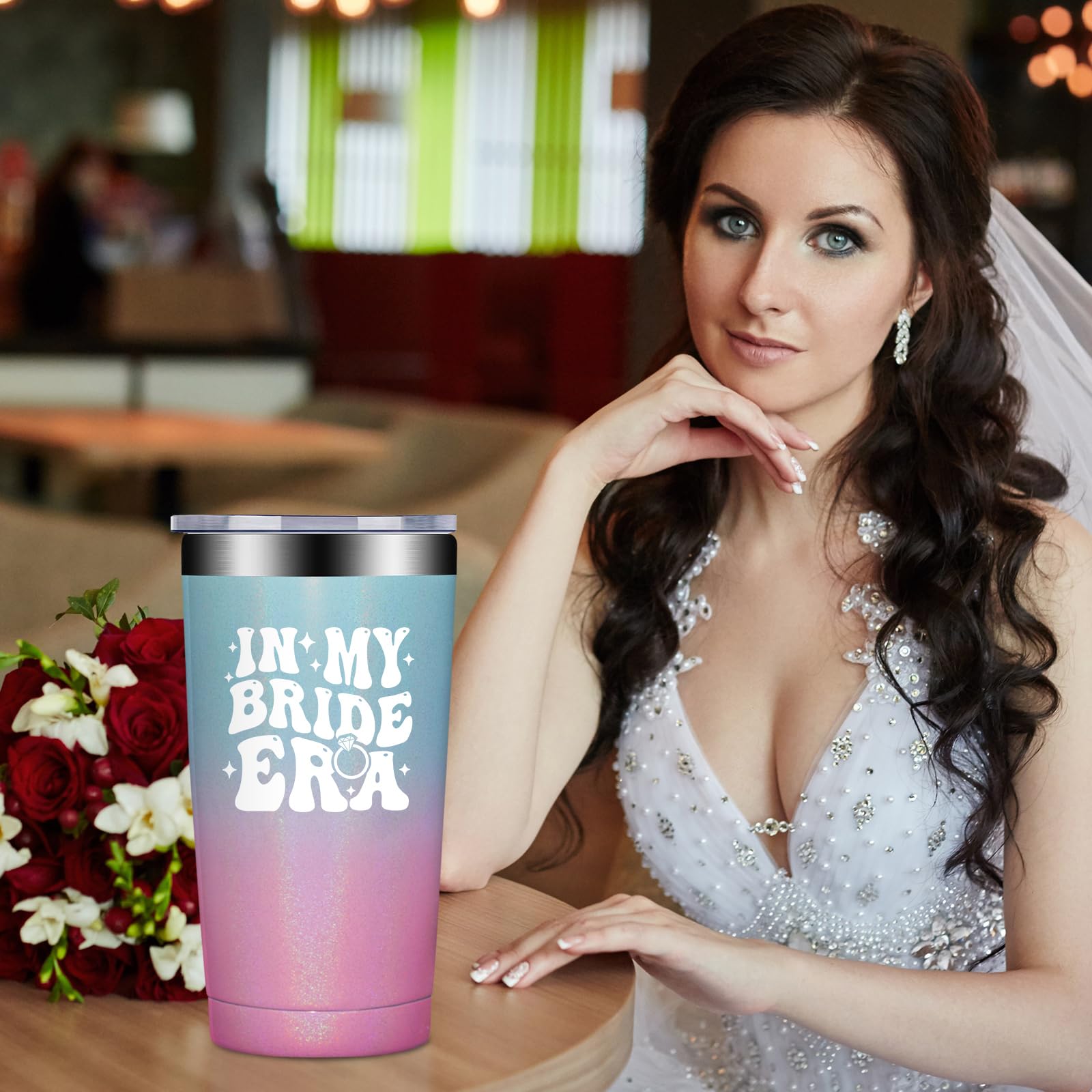 Fufandi Bride Gift Tumbler - Elegant Wedding Gifts for Bride, Mrs, Fiancée & Wifey - Perfect for Engagement, Bachelorette Party & Bridal Shower - Insulated Stainless Steel Cup for Coffee & Tea - Ideal Wedding Gift for Her & Bride-to-Be