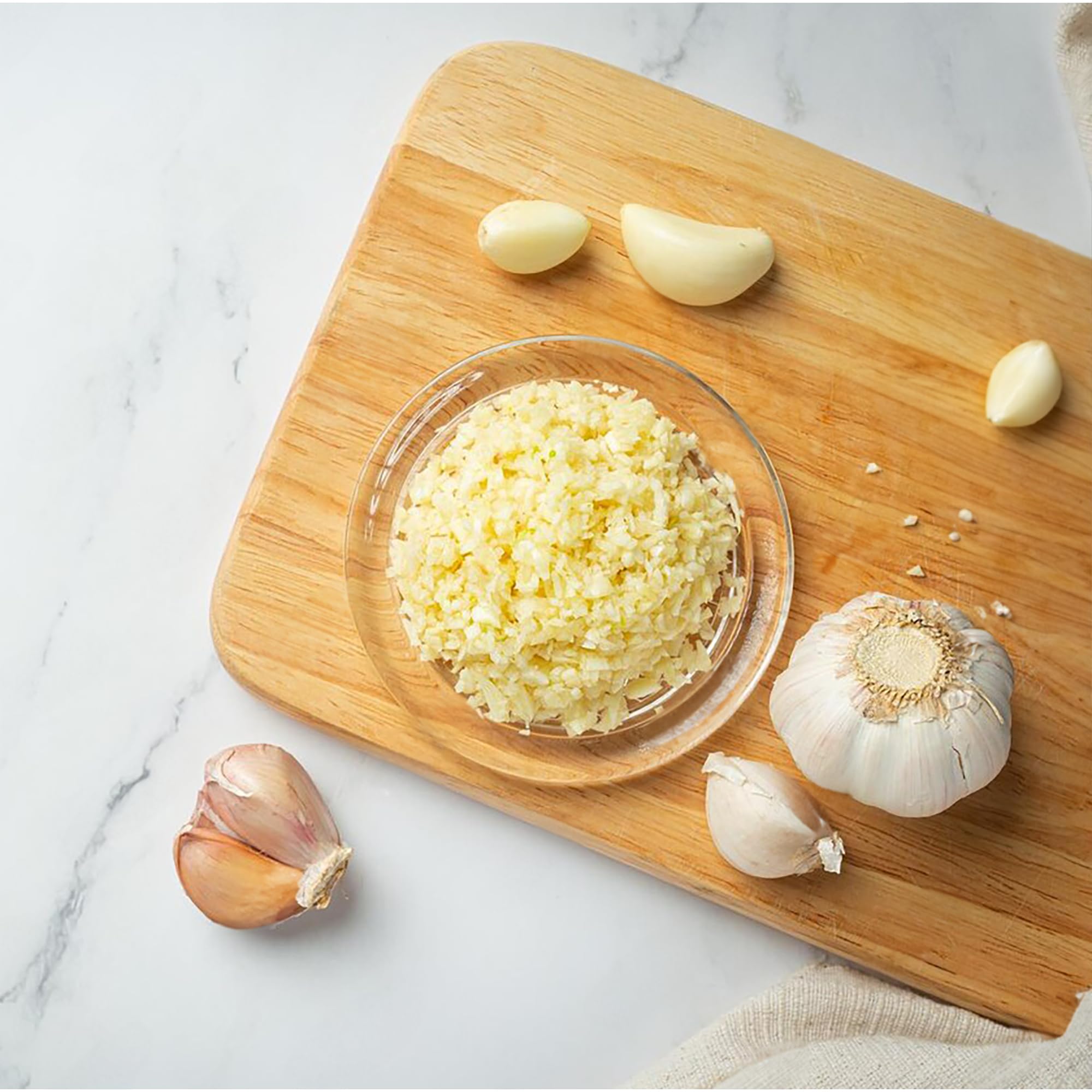 Premium Stainless Steel Mini Garlic Grater & Slicer Set of 2 - Effortless Garlic Chopping for Cooking, Baking & Meal Prep - Perfect for Kitchens, Restaurants & Camping