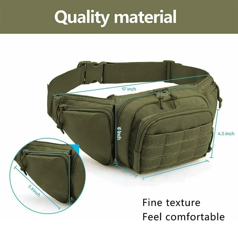 Tactical Waist Pack for Concealed Carry - Durable Fanny Pack Holster with Multiple Pockets - Perfect for Outdoor Activities, Hiking, Travel and Everyday Use