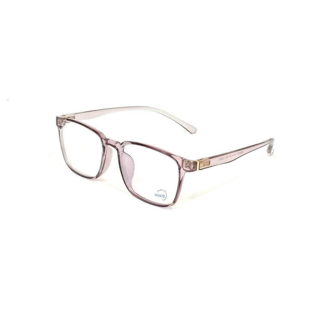 Anti Blue Light Glasses for Men & Women - Transparent Purple Frame (M8507 C8) - Reduce Eye Strain for Computer, Gaming & Phone Use