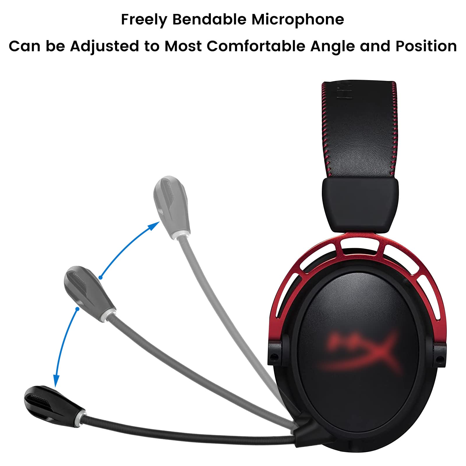 HyperX Cloud Alpha Wireless Gaming Headset Replacement Mic - Detachable 3.5mm Noise Cancelling Microphone with LED Mute Indicator for PC, Xbox One, PS4, PS5 (Black) - Perfect for Online Gaming, Streaming & Voice Chats