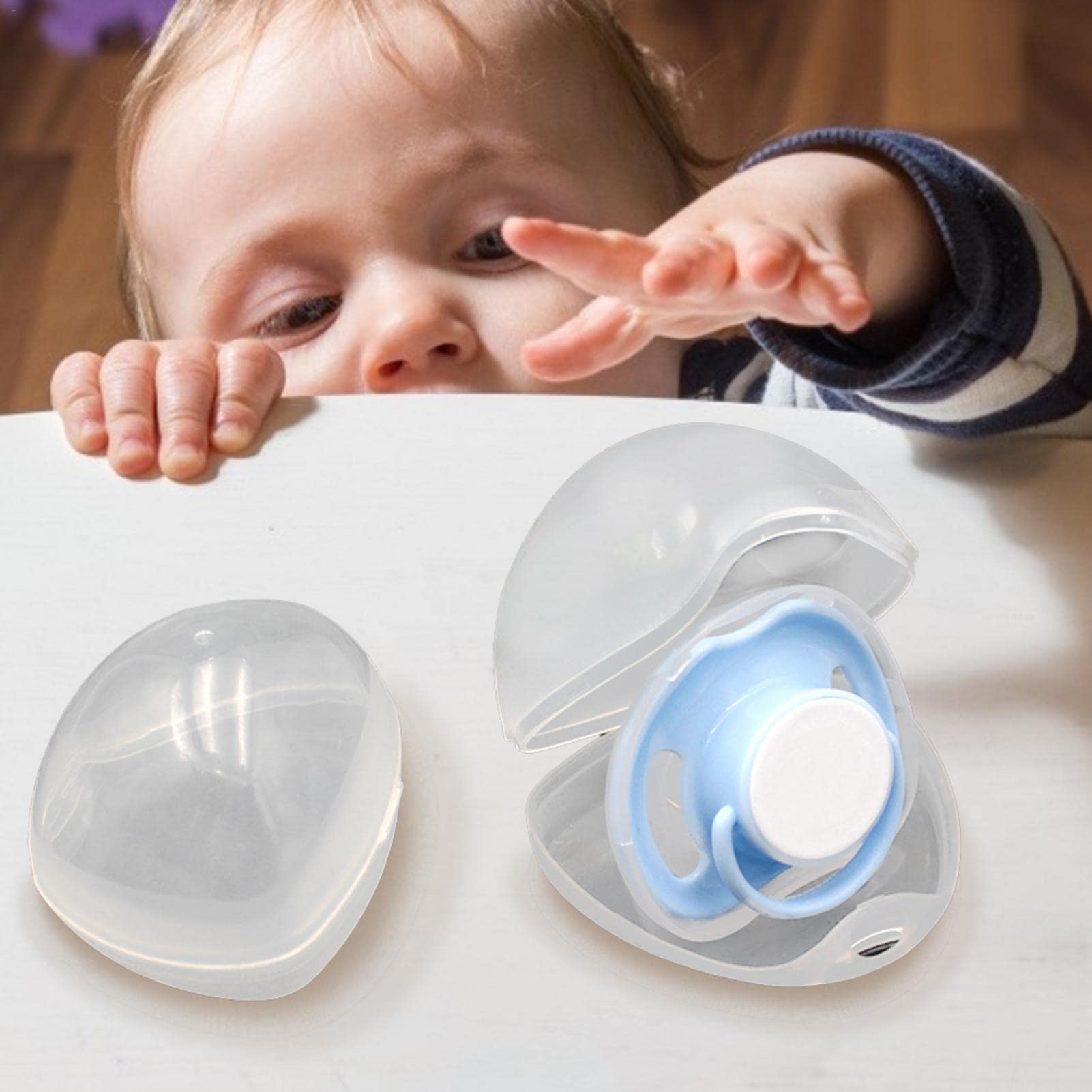 Ailopta 3-Pack Baby Pacifier Holder Case - BPA-Free Transparent Soother Storage Box with Nipple Shield - Portable Pacifier Organizer for Travel, Daycare & On-the-Go Parents