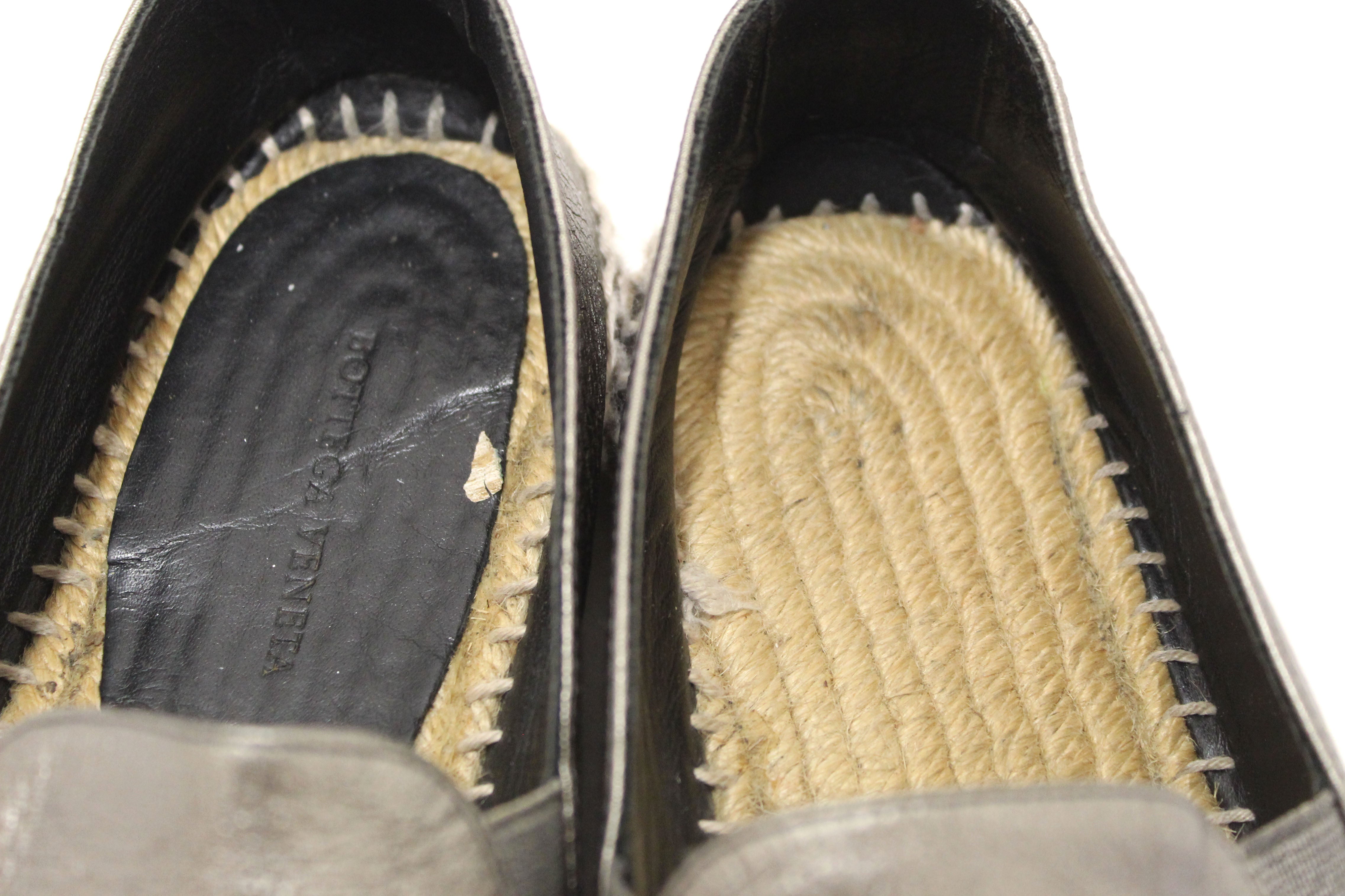 Authentic Bottega Veneta Metallic Intrecciato Leather Slip-On Espadrille Flats - Women's Size 36 EU (US 6) - Luxury Comfort for Casual Outings & Summer Vacations