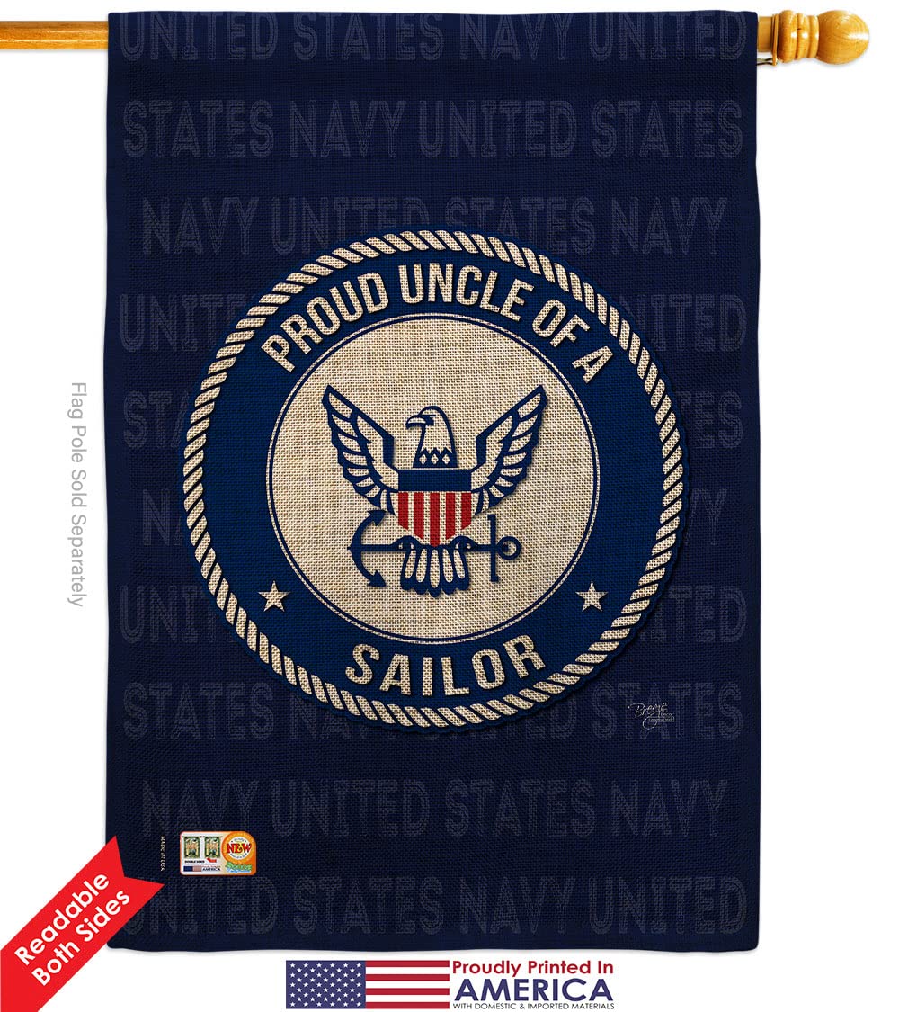 Double-Sided US Navy Seabee Garden Flag 28x40 Inch - Patriotic Military Veteran Yard Banner, Made in USA - Perfect for Armed Forces Appreciation, Memorial Day & Veterans Day Decor
