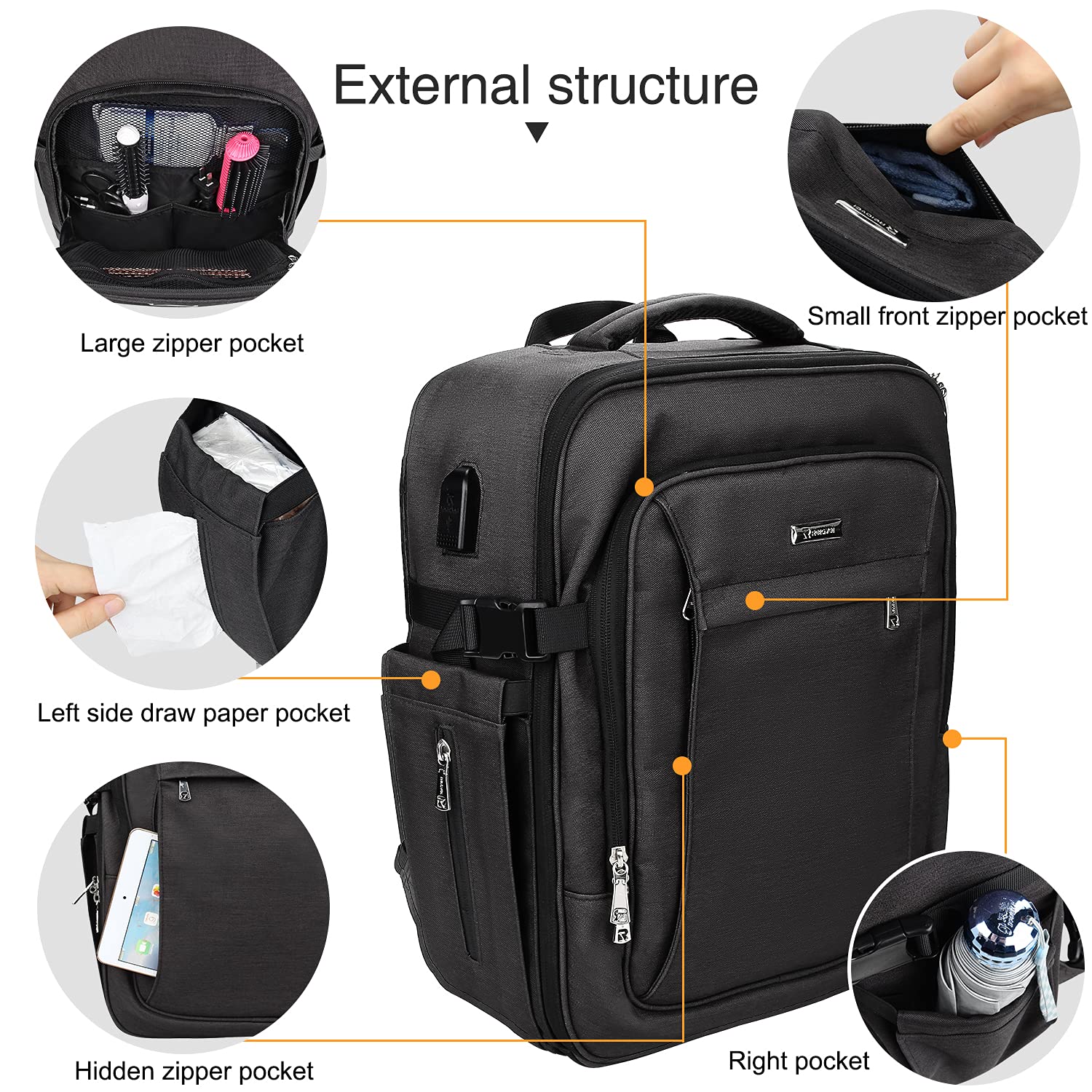 Professional Relavel Extra Large Makeup Backpack – Travel Train Case Cosmetic Organizer for Women & Girls, Adjustable Dividers & Shoulder Strap – Perfect for Makeup Artists, Salon Professionals & Travel Beauty Essentials