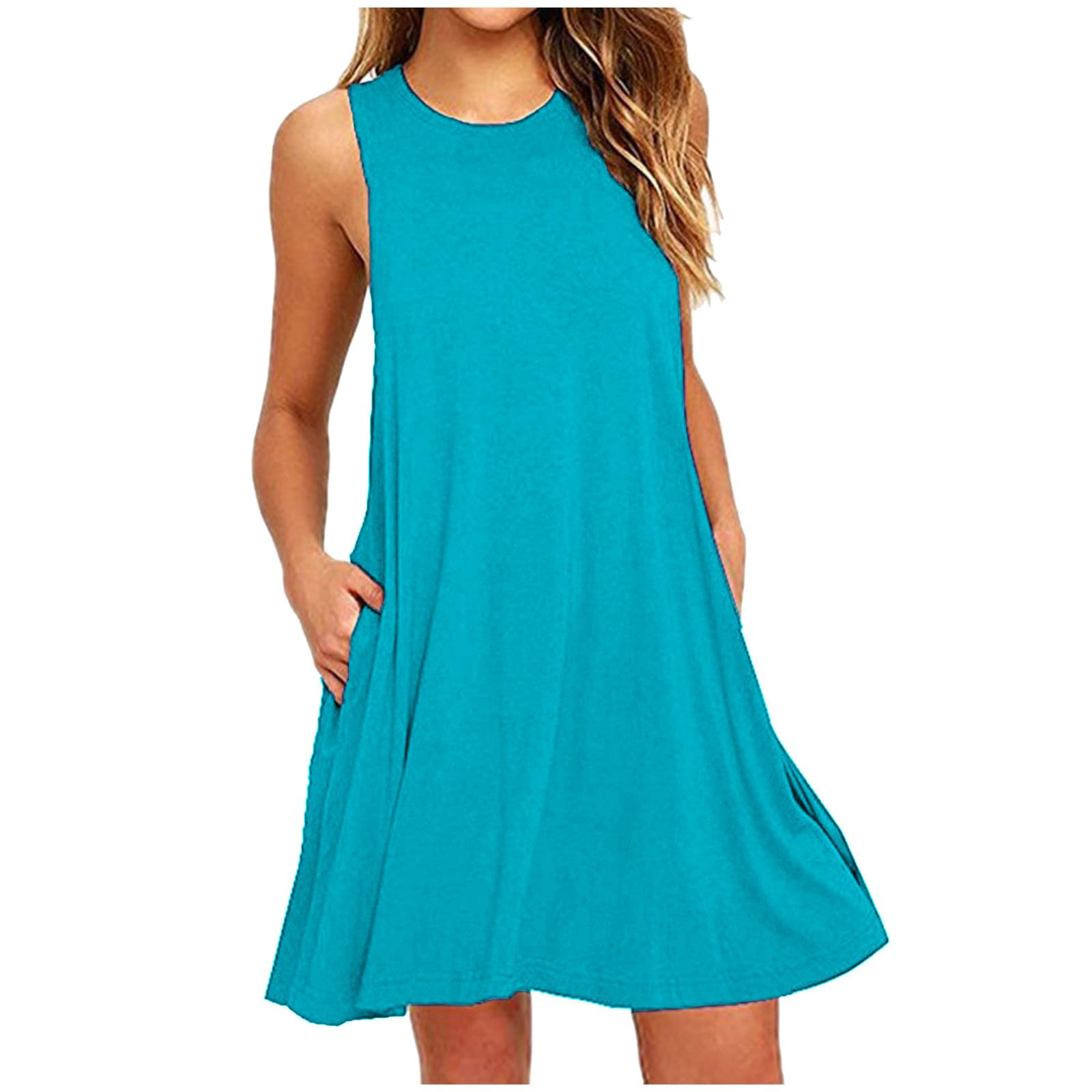 **2024 Plus Size Summer Dresses for Women - Sleeveless Flowy Ruffle Mini Sundresses with Pockets | Beach, Casual & Party Wear | Sexy & Comfortable**