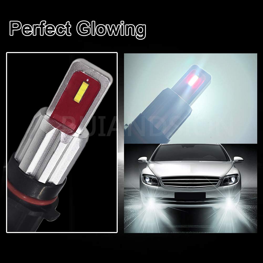 Ruiandsion 2-Pack P13W LED Fog Light Bulbs 6000K White - Super Bright 1860 Lumens, 2SMD Chipsets, 10-30V - Direct Replacement for Fog Lights & DRL (12277, SH23W) - Perfect for Night Driving, Off-Roading & Enhanced Visibility in Rain/Fog