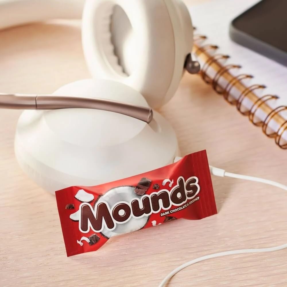 Mounds Dark Chocolate & Coconut Candy Bars - 3lb Bulk Pack (80 Individually Wrapped) - Perfect for Halloween, Parties, Office Snacks & Gift Baskets