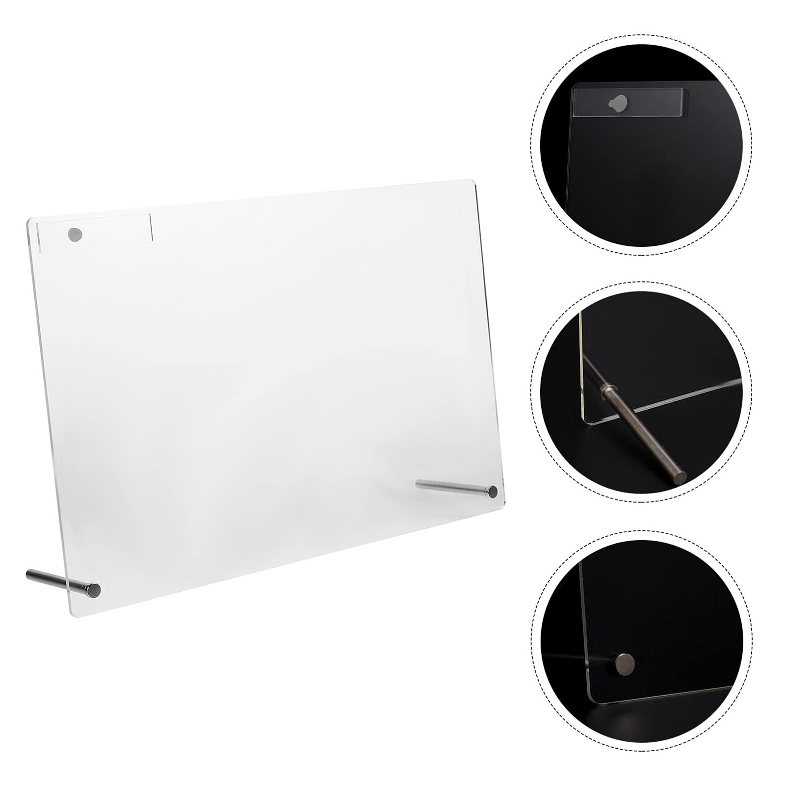 1 Set Acrylic Nail Display Board - Transparent Nail Color Stand with Stainless Steel Bracket for Salon & Nail Art Supplies - Perfect for Nail Polish Showcase, Salon Display, and Nail Art Sample Organization