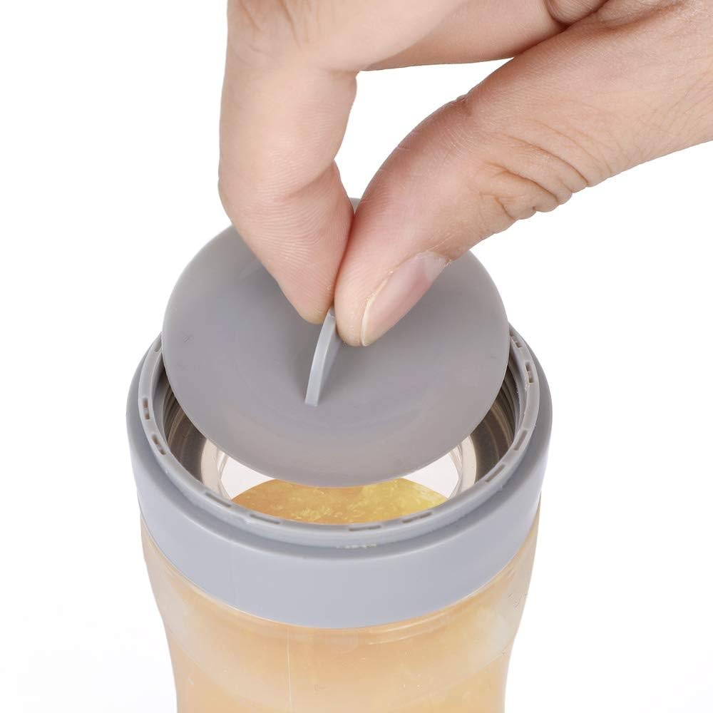 Haakaa Silicone Baby Food Feeding Spoon - Soft, BPA-Free Infant Spoon for Purees & Solids - Perfect for On-the-Go Feeding, Baby-Led Weaning & Travel (Peach)