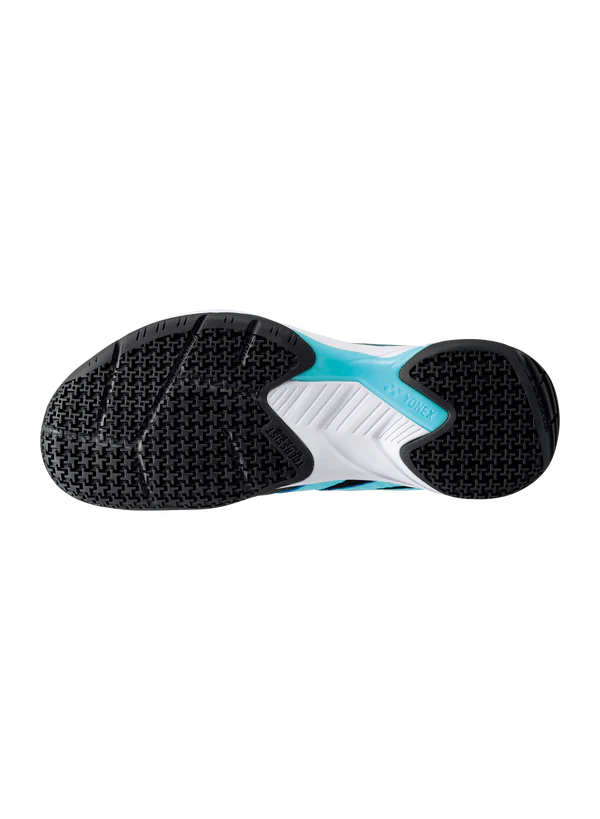 Yonex PC Cascade Accel (Wide) Badminton Shoes for Men & Women - Black/Ice Blue - Lightweight Court Shoes for Indoor Sports & Training - Perfect for Badminton, Volleyball & Squash