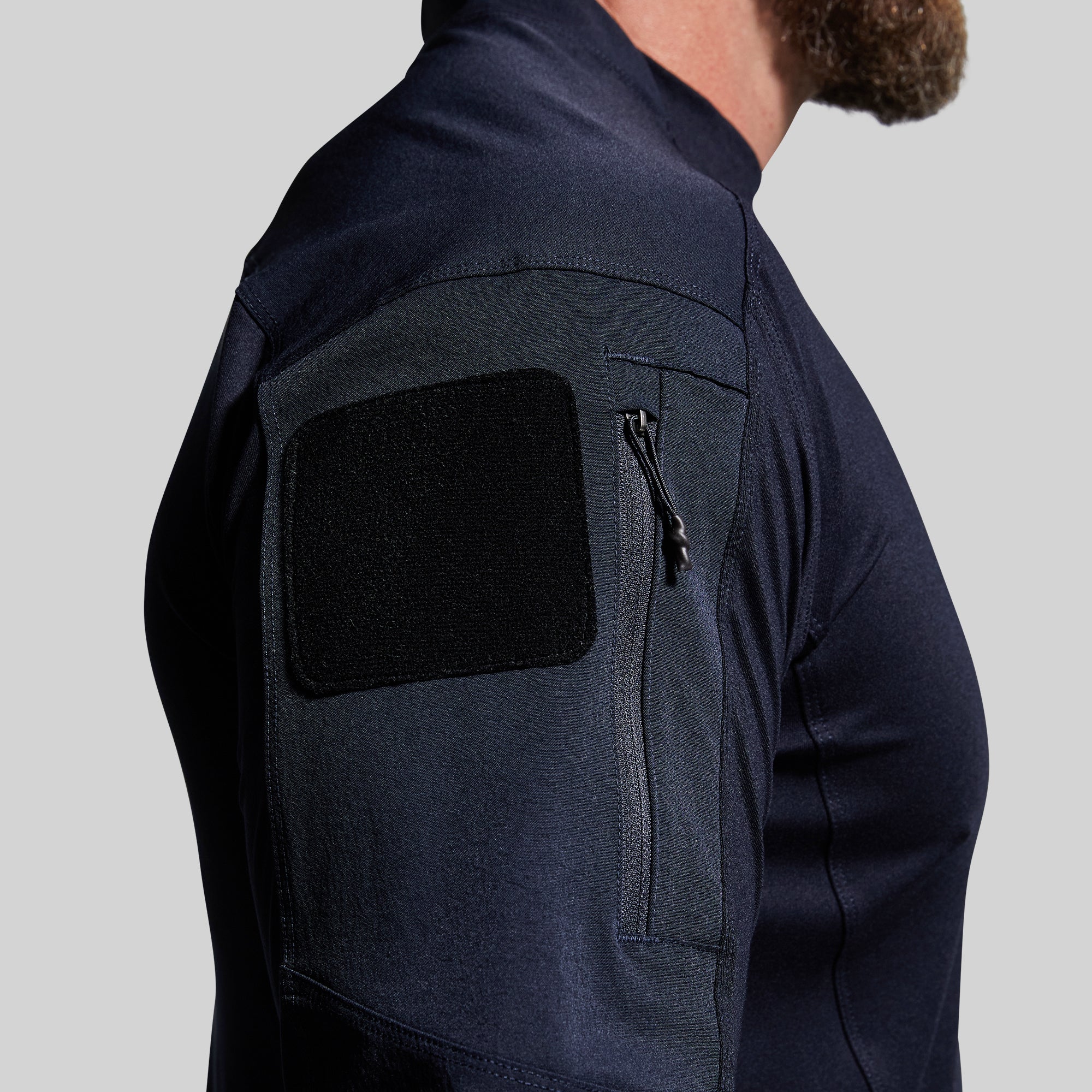 Long Sleeve Police Blue Op Top for Women - Comfortable Casual Shirt for Work, Travel & Everyday Wear