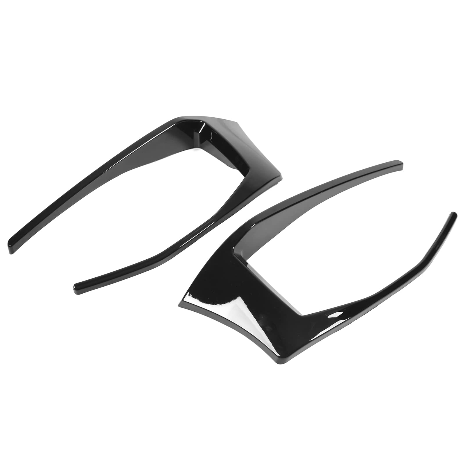 Ymiko Pair Glossy Black Rear Bumper Spoiler & Air Vent Cover - Wind Knife Style Left Right Replacement for 7 GTD R400 (2012-2015) | Perfect for Car Body Styling & Performance Enhancement