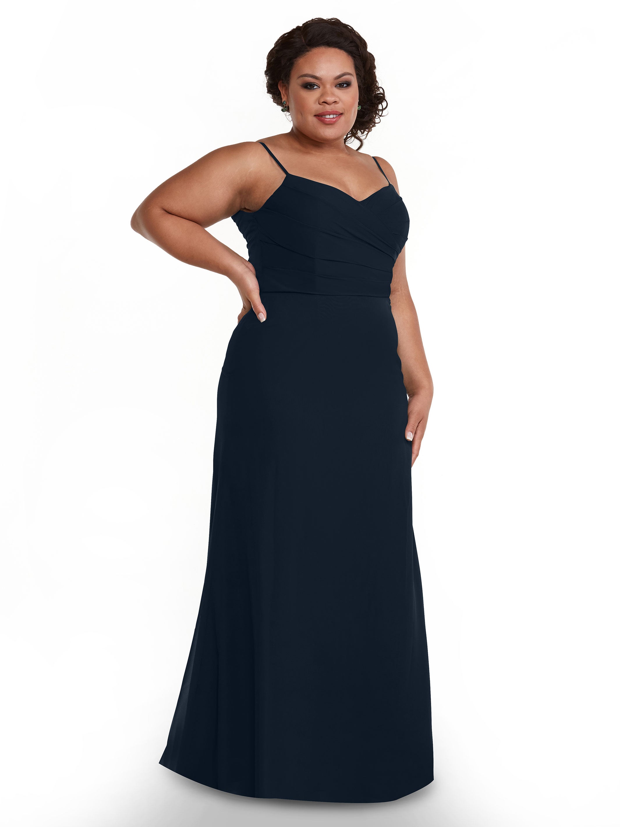Elegant 80169 Chiffon Sheath Bridesmaid Dress with Pleated Bodice - Perfect for Weddings, Formal Events & Special Occasions