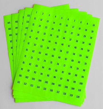 Pre-Numbered Fluorescent Round Lot Labels - 3/4 Inch, 1000 Labels per Pack - Ideal for Inventory Management, Warehouse Organization & Barcode Tracking