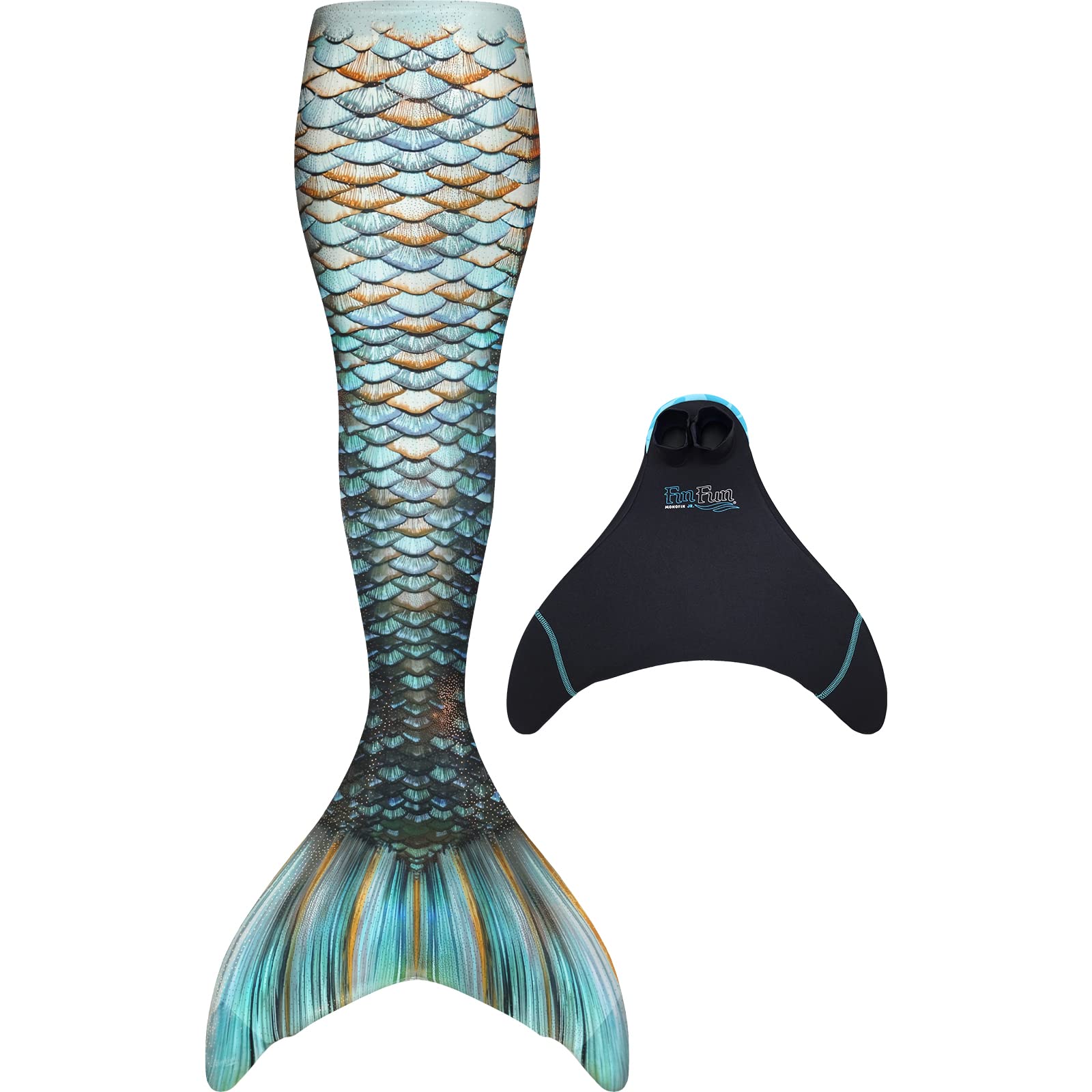 Fin Fun Limited Edition Mermaid Tail Swimwear with Monofin for Girls & Kids - Perfect for Pool Parties, Beach Vacations & Underwater Photography