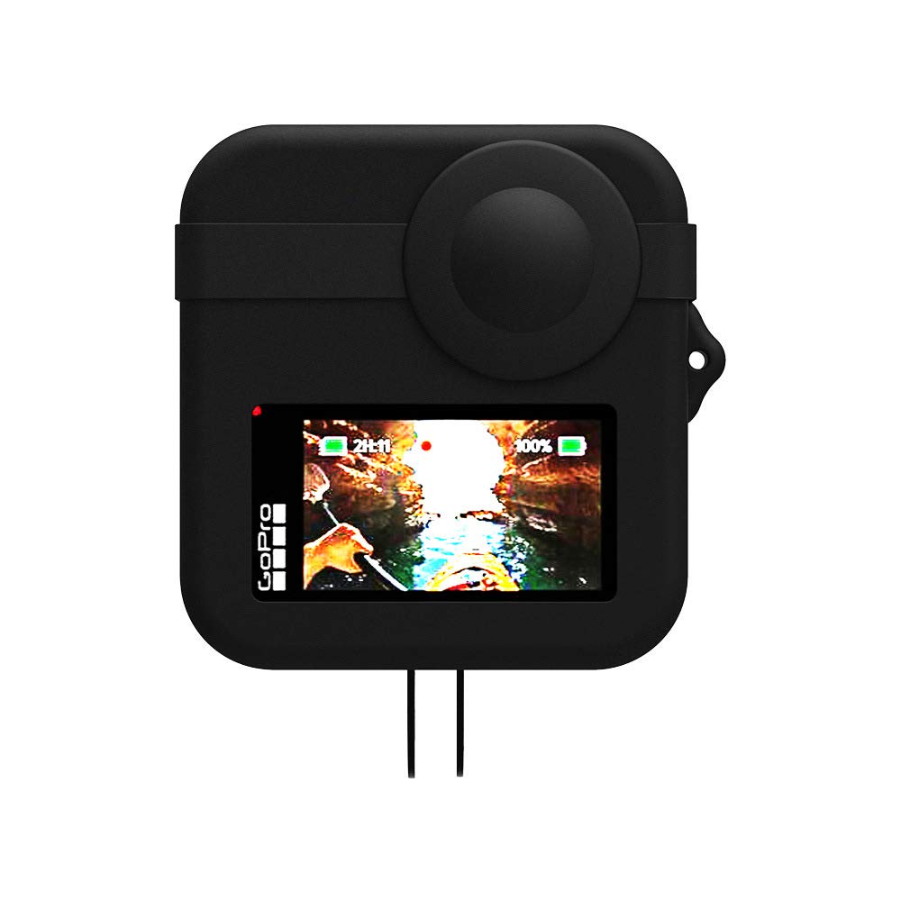 GoPro Max Silicone Protective Case - Durable Red Cover for GoPro Max 360 Camera - Waterproof & Shockproof Accessories for Adventure, Travel & Vlogging (GP493)