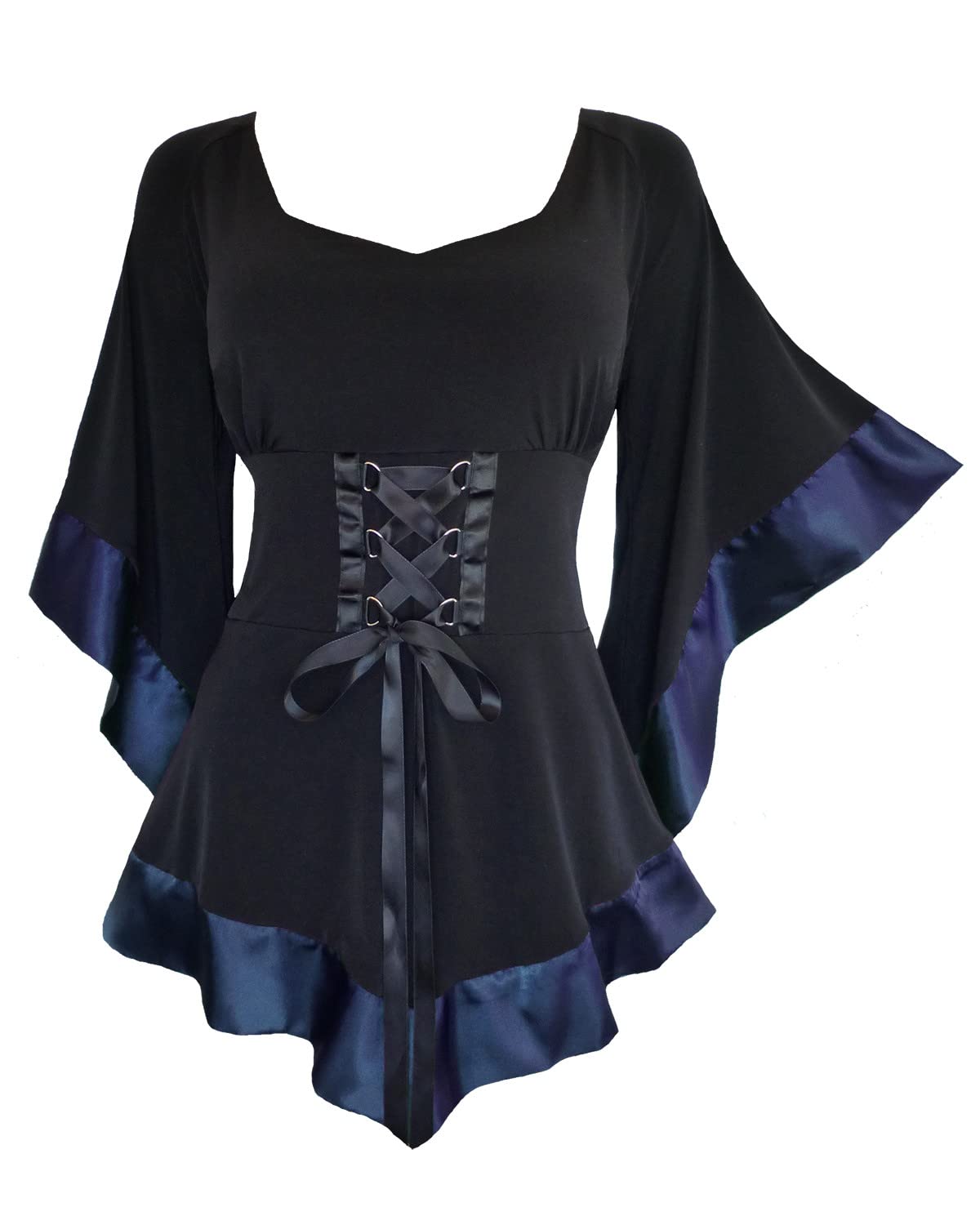 Dare to Wear Treasure Corset Top - Victorian Gothic Medieval Women's Courtly Tunic for Halloween, Cosplay & Renaissance Festivals | Perfect for LARP, Themed Parties & Gothic Fashion