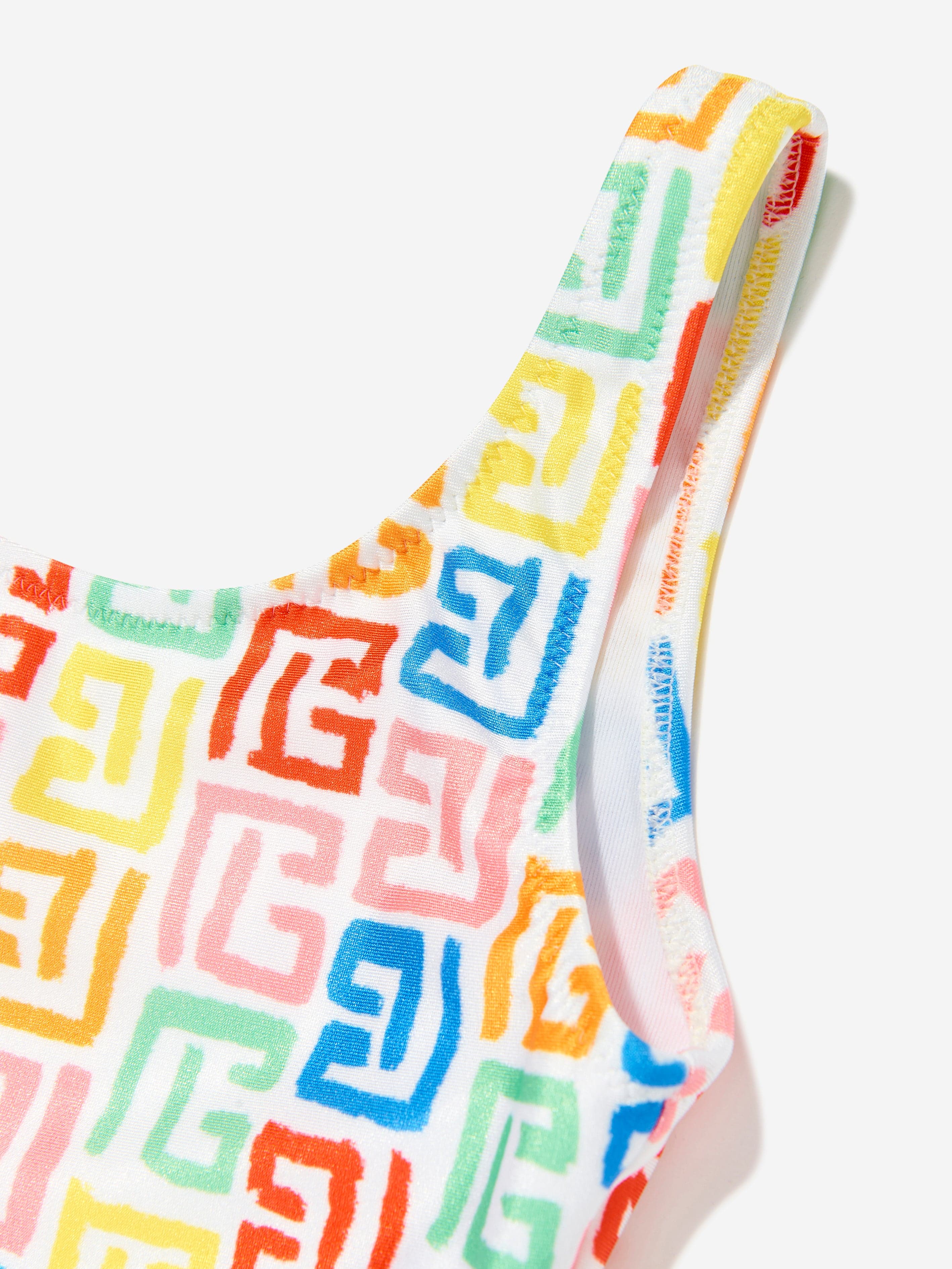 Balmain Girls Monogram Swimsuit - Colorful Designer Swimwear for Kids | Beach, Pool & Summer Vacation Outfits