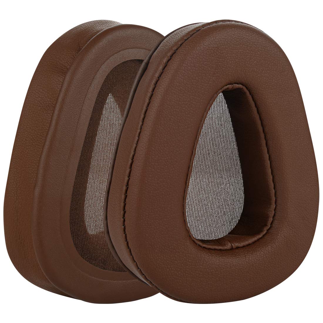 Geekria QuickFit Replacement Ear Pads for Skullcandy Aviator 1.0/2.0 Headphones - Premium Memory Foam Ear Cushions, Noise Isolation Earpads, Comfortable Headset Replacement Parts (Brown) - Perfect for Gaming, Music & Travel