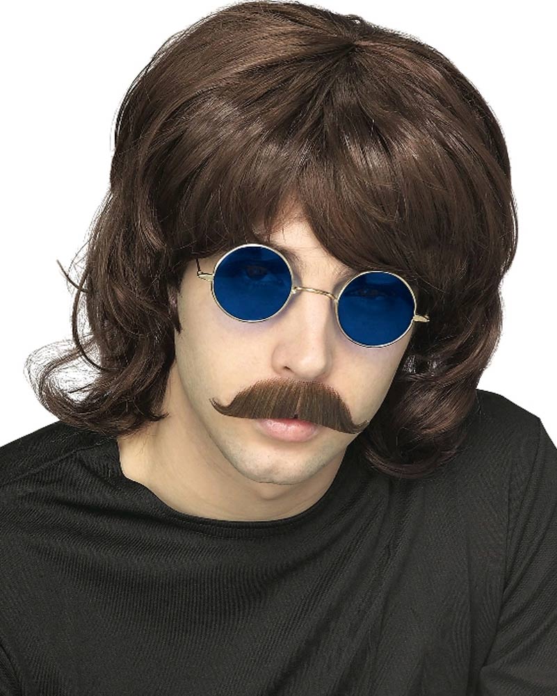 70s Shag Brown Wig - Vintage Retro Long Wavy Synthetic Hairpiece for Women - Perfect for Halloween, Cosplay, and Themed Parties
