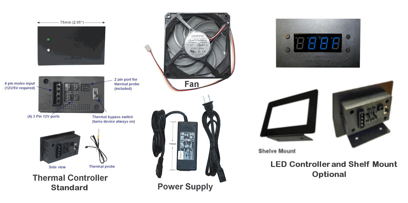 Coolerguys 120mm AV Cabinet Cooling Fan with Thermal Control & Gentle Typhoon Technology - Perfect for Home Theater, Server Racks & Electronics Cooling