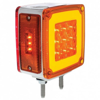 Double Stud / Double Face Glo LED Light for Passenger Side - High Visibility Car Interior Lighting for Night Driving & Customization