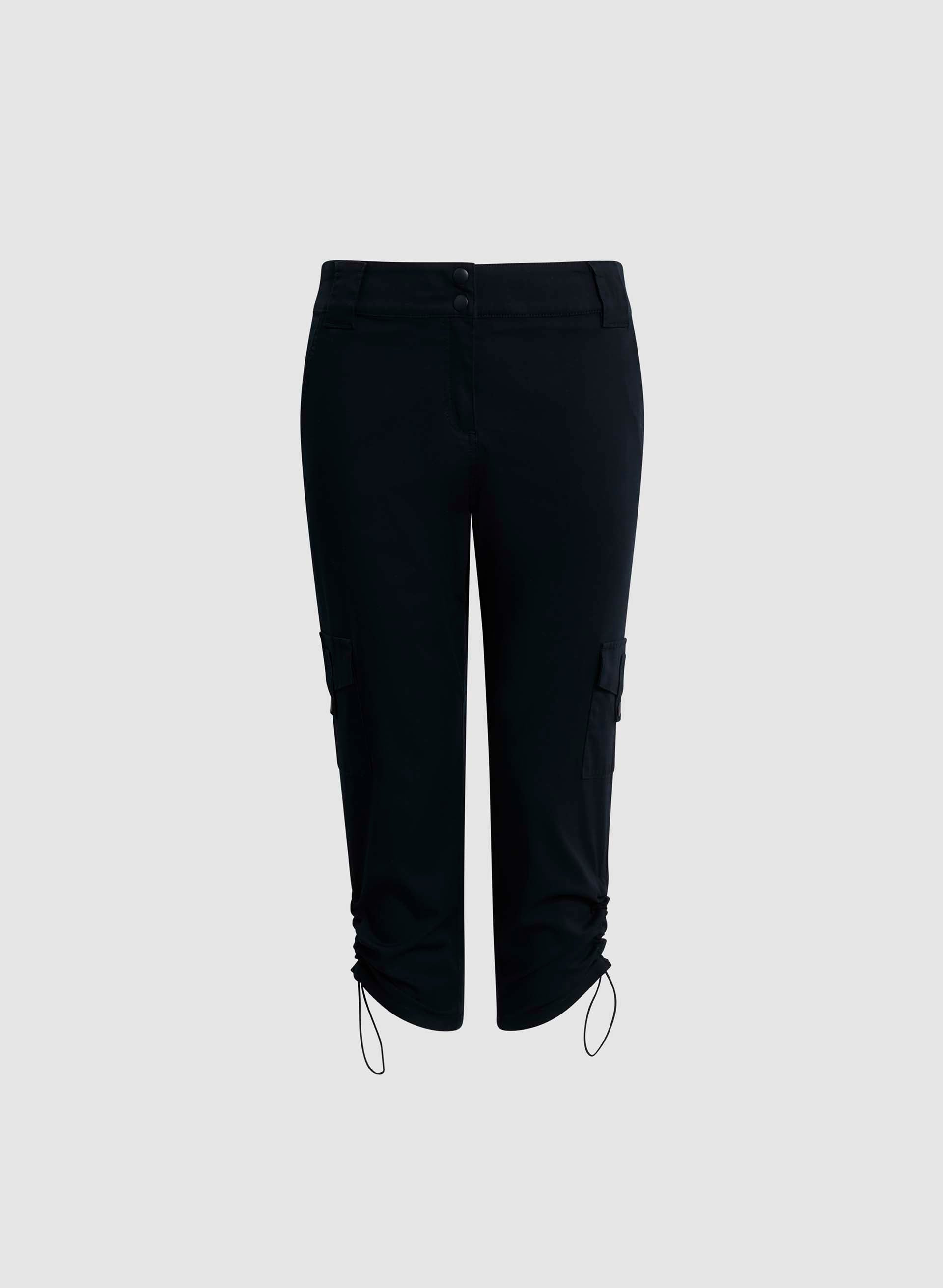 Stylish Women's Cropped Cargo Pants with Drawstring Waist & Hem - Trendy Casual Streetwear for Outdoor Adventures & Everyday Comfort