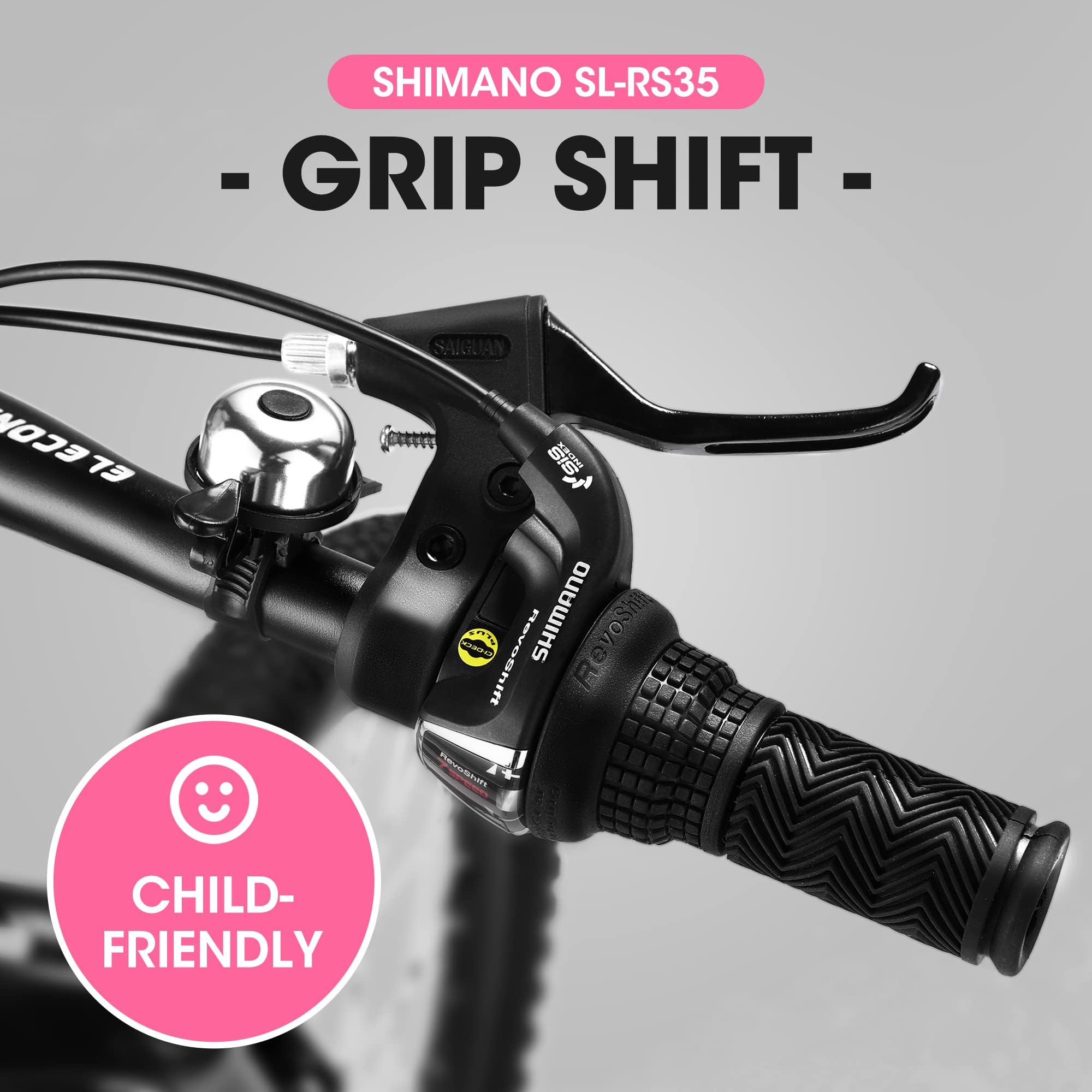 **20 Inch Kids' Bike for Ages 6-12 | 7-Speed Mountain Bike for Boys & Girls | Birthday Gift & Outdoor Cycling | City, Snow & Mountain Riding**