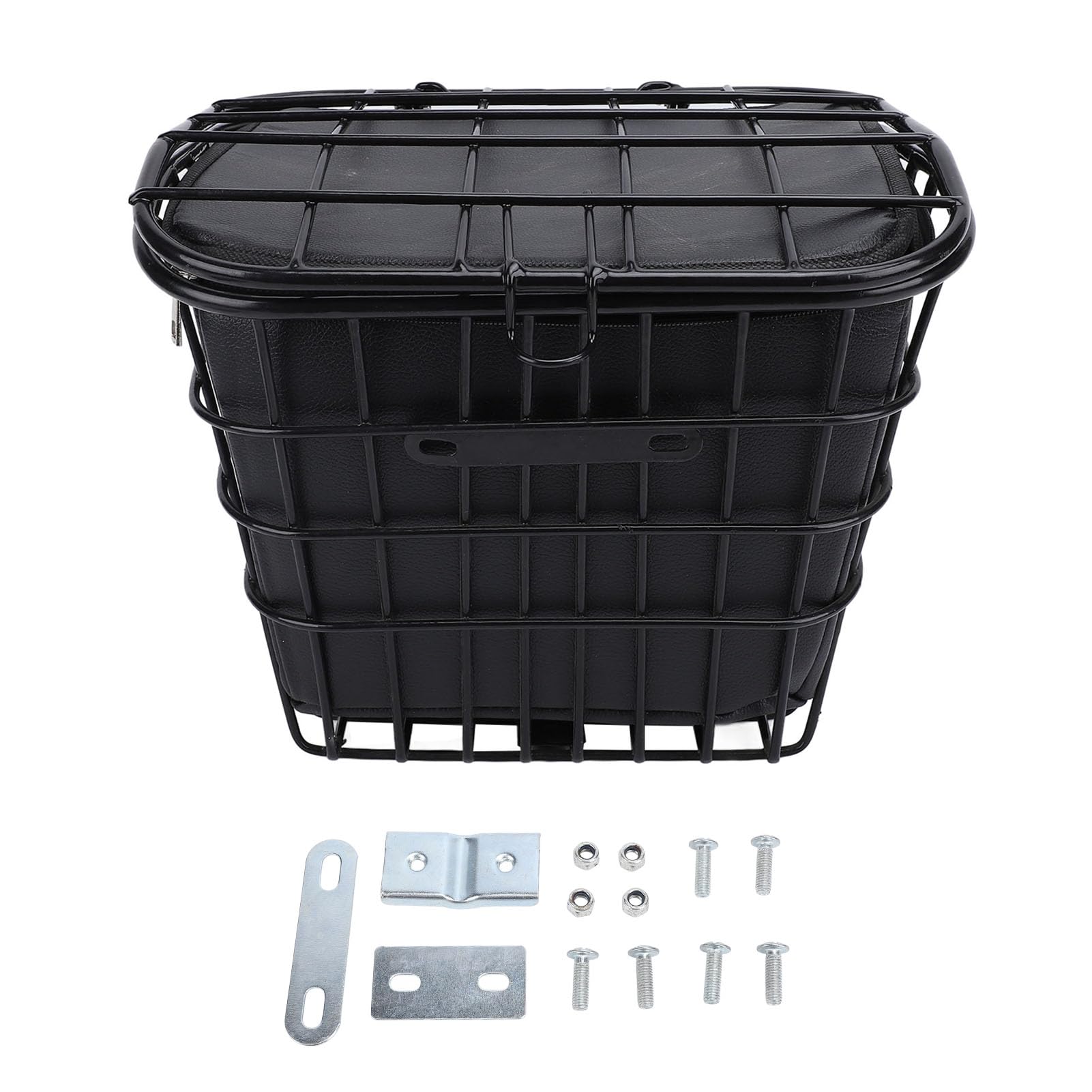 **Metal Bike Front Basket with Removable Liner Bag - Durable Storage for Pets, Groceries & Bike Accessories - Easy Install for Bikes & Electric Scooters - Perfect for Commuting, Shopping & Outdoor Adventures**