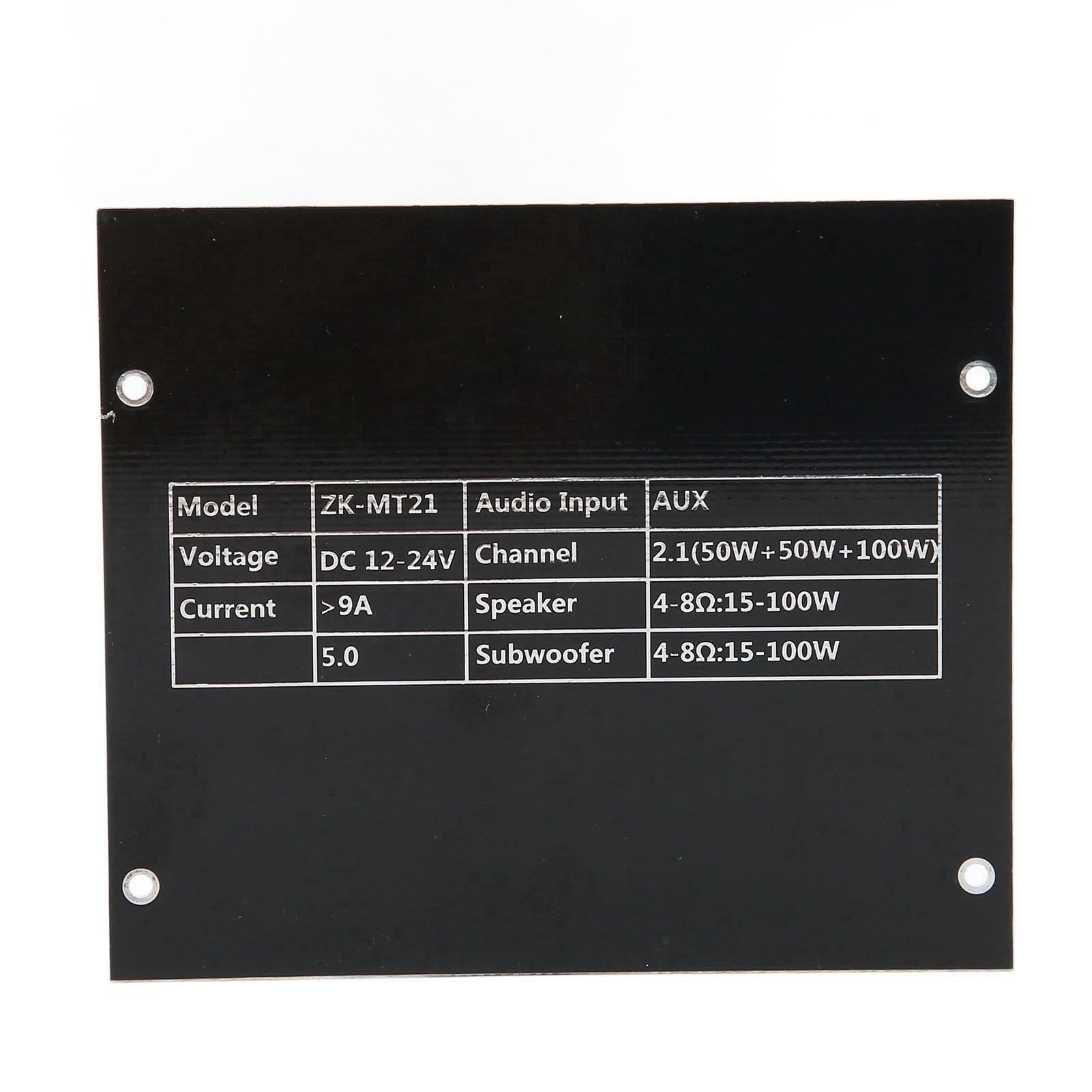 ZK-MT21 Digital Stereo Amplifier Board with Bluetooth 2.1 Channel, 12-24V DC HiFi Audio Power Amp Module for 15-100W 4-8Ω Speakers, Ideal for Home Theater and Car Audio Systems