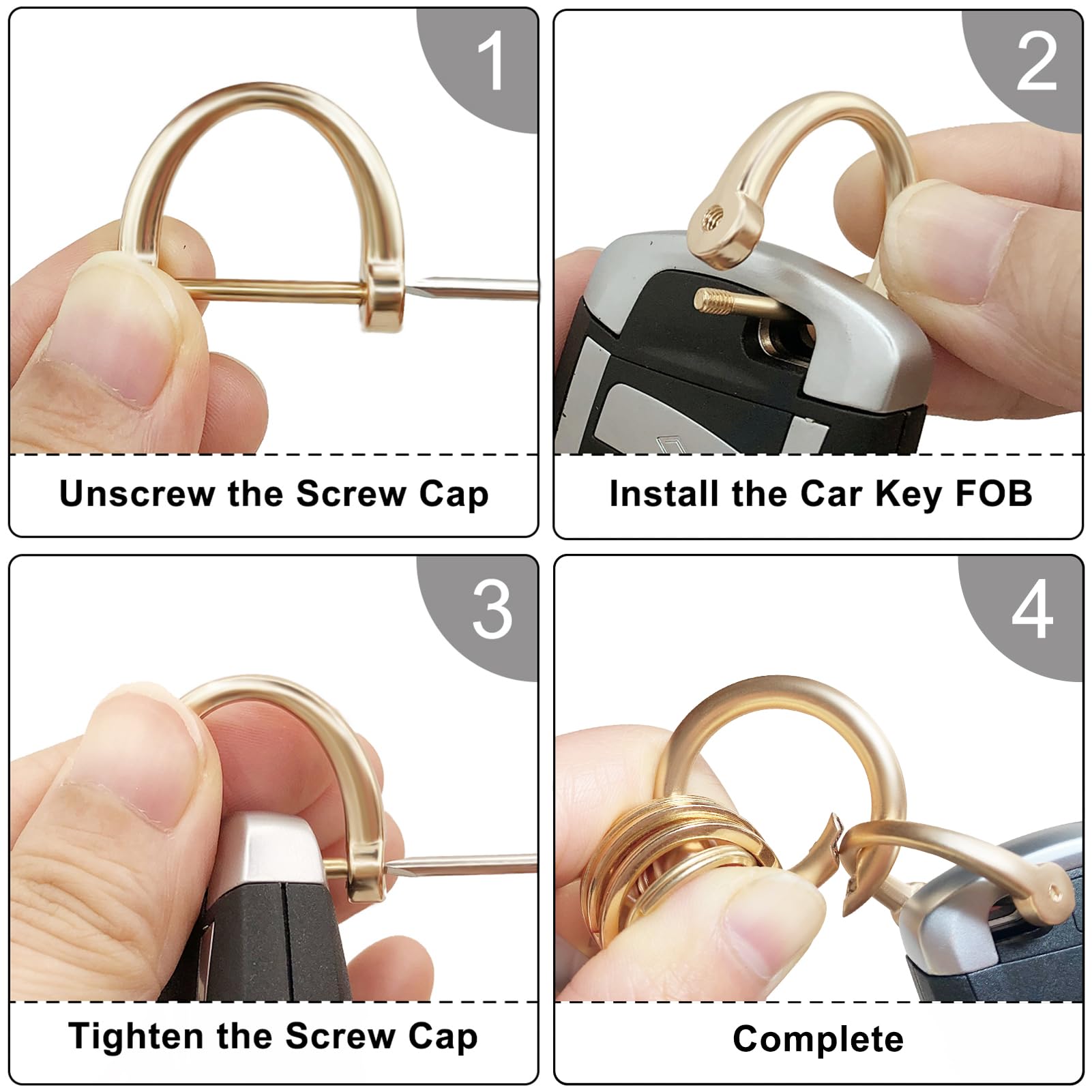 Premium Leather Wristlet Keychain with 3 Key Rings & Anti-Lost D Ring - Compact Mini Wallet Organizer for Car Keys, House Keys & Daily Essentials | Perfect for Women's Handbags, Travel & Key Organization