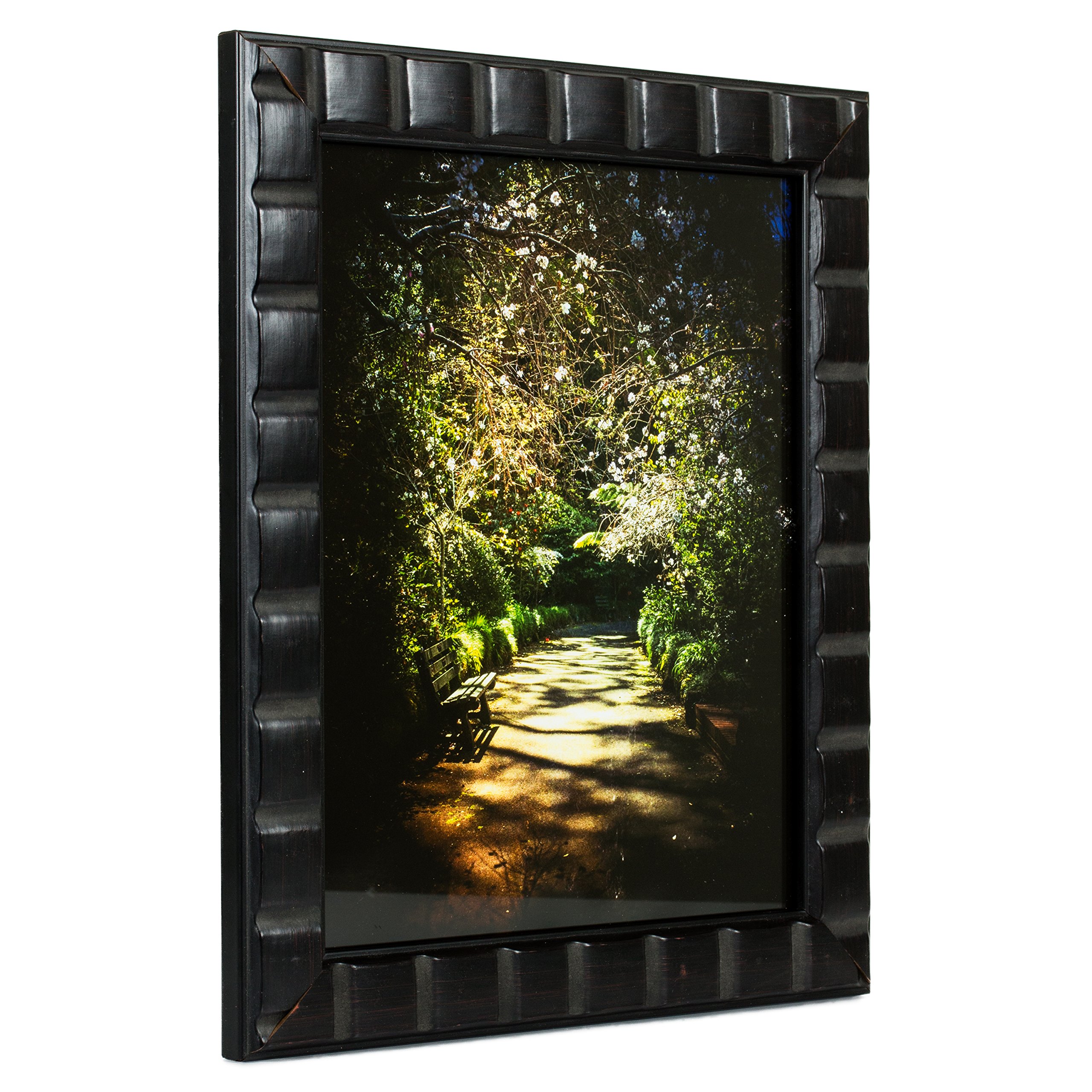 Craig Frames Mosaic Erie Black Picture Frame - 8x12 Inches - Perfect for Wall Art, Photos, and Home Decor