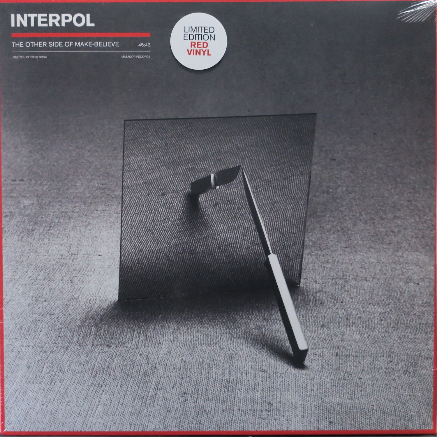 INTERPOL 'The Other Side Of Make Believe' Limited Edition RED Vinyl LP Record - Perfect for Music Collectors & Vinyl Enthusiasts, Great for Home Listening & Gift Giving