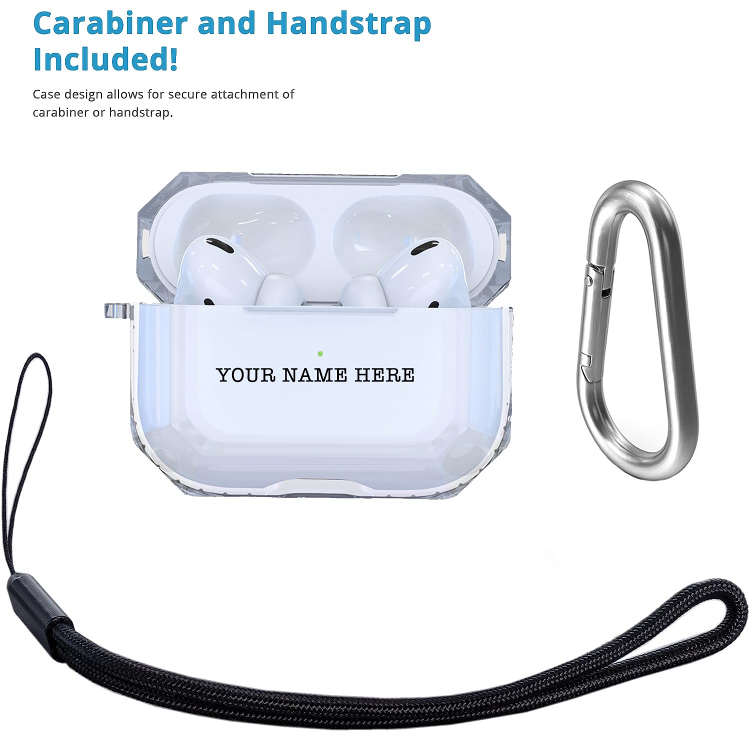 Custom Name Graffiti AirPods 2 Pro Case with Keychain - Clear Protective Cover Compatible with AirPods 1/2/3 (AP76) - Perfect for Street Style, Gifts & Personalization