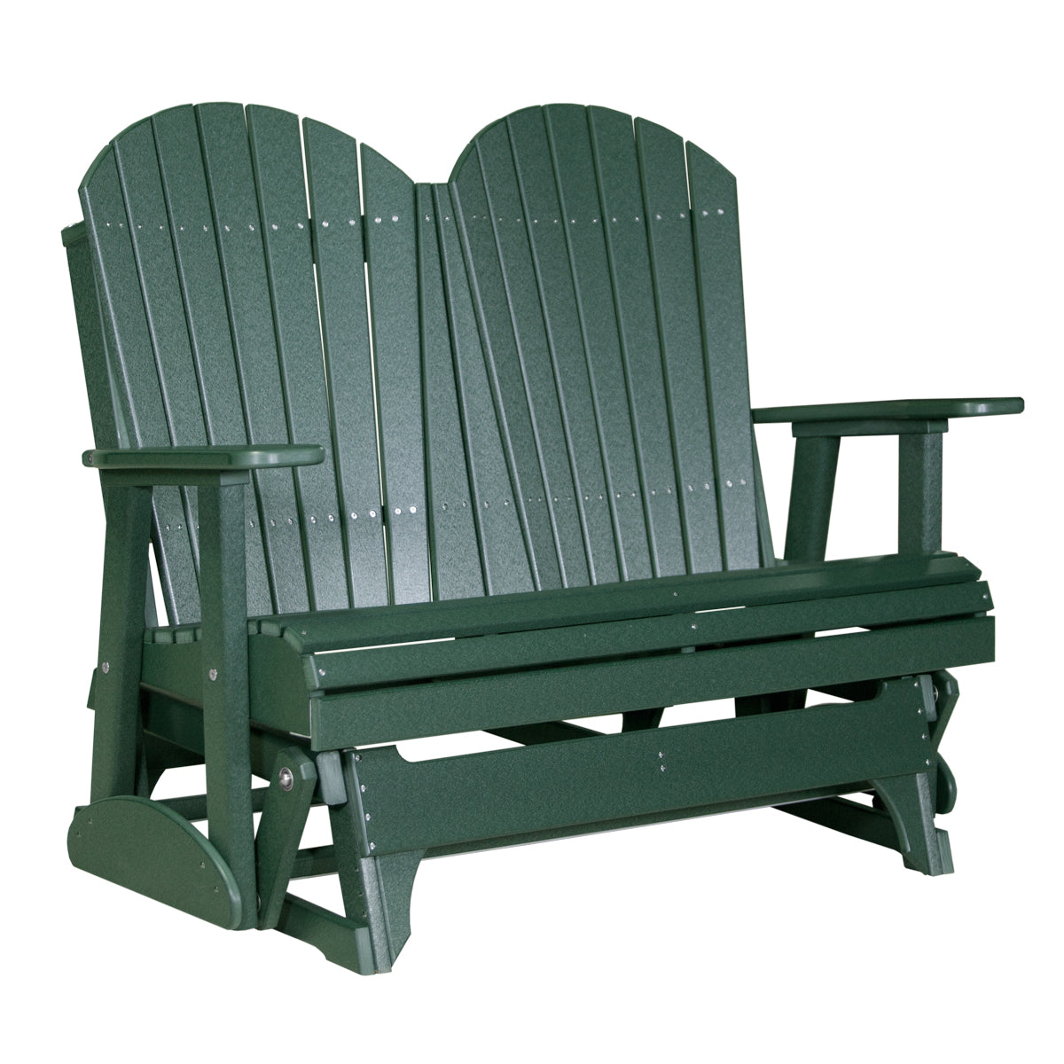 LuxCraft 4-Foot Adirondack Glider Chair - Outdoor Patio Swing for Garden, Porch & Backyard Relaxation