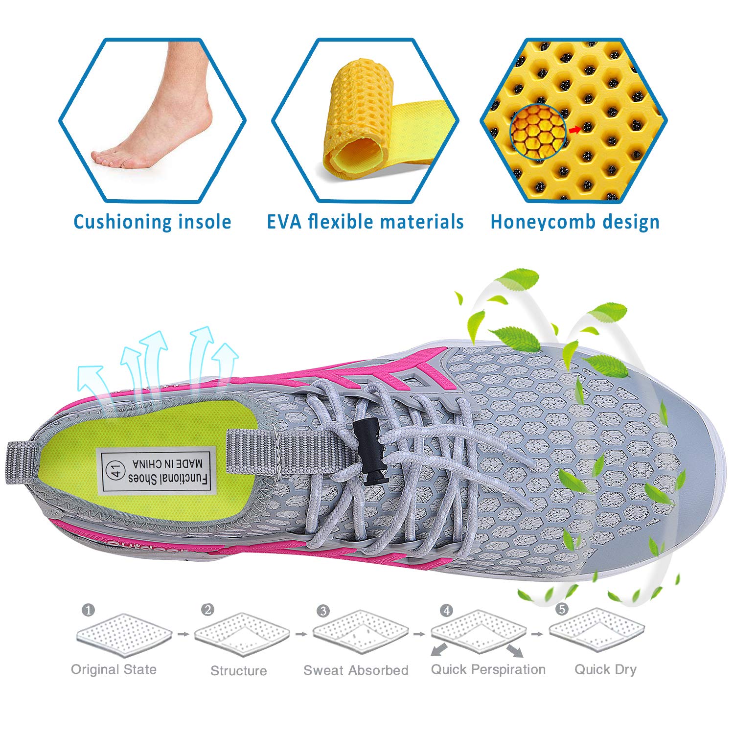 **Men's & Women's Quick-Dry Water Shoes - Barefoot Aqua Socks for Swimming, Surfing, Beach, Pool, Yoga & Outdoor Activities - Lightweight & Comfortable for Travel & Sports**
