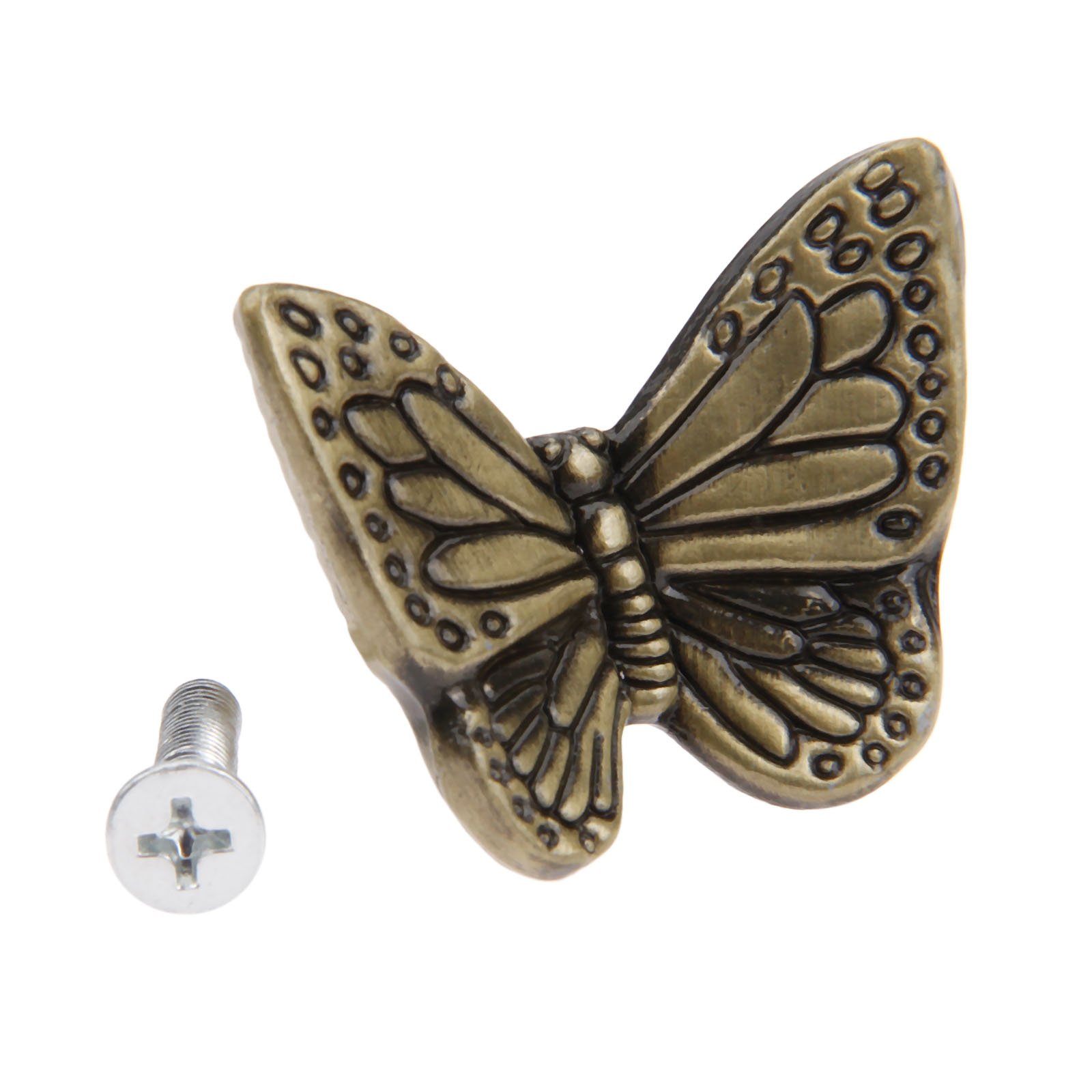 Dophee 20Pcs Butterfly Drawer Knobs - Antique Bronze Cabinet Handles for Wardrobe & Jewelry Box